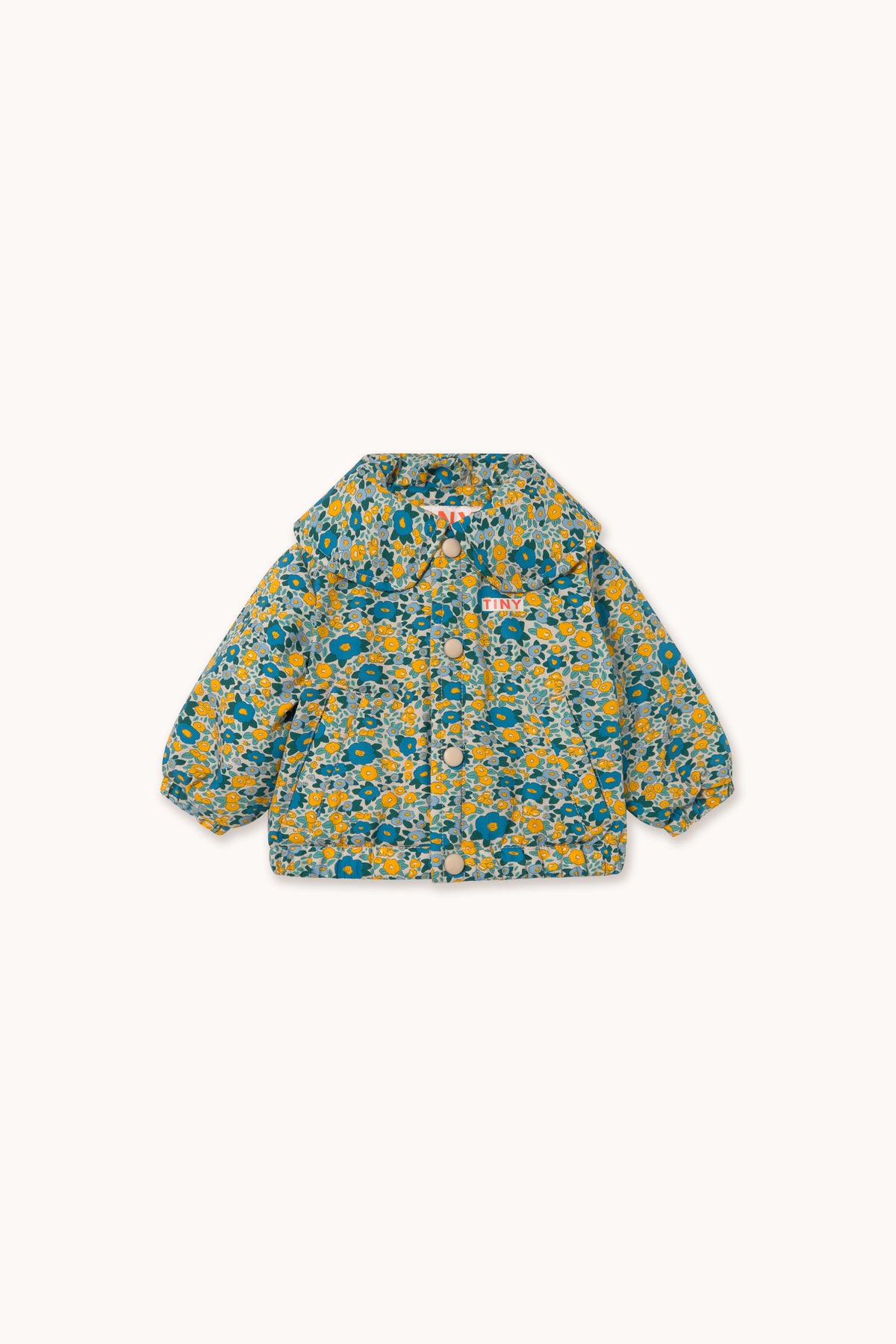 CHAQUETA ACOLCHADA BEBÉ FLOWER PATTERN