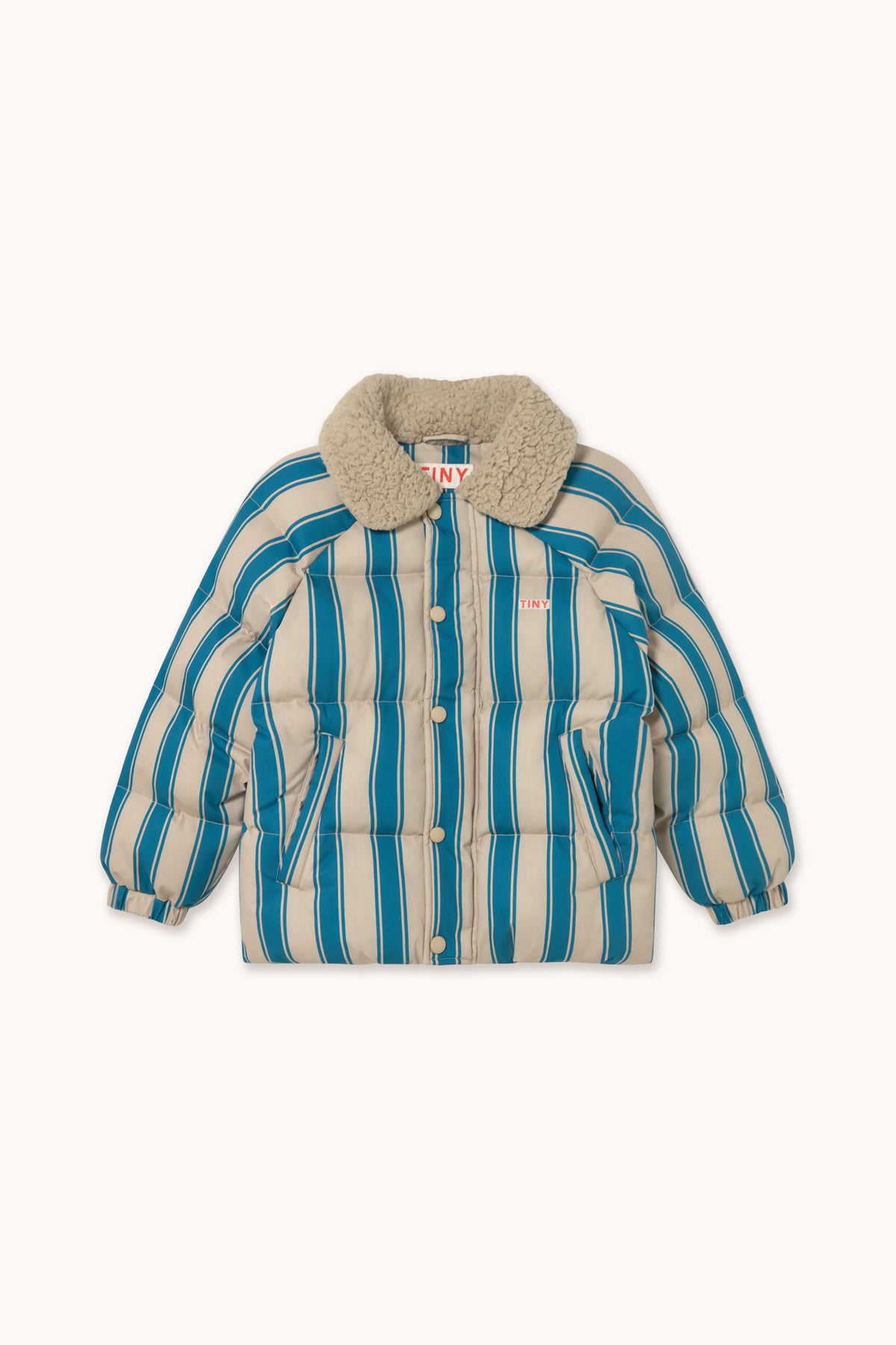 BLUE RETRO STRIPES PADDED JACKET