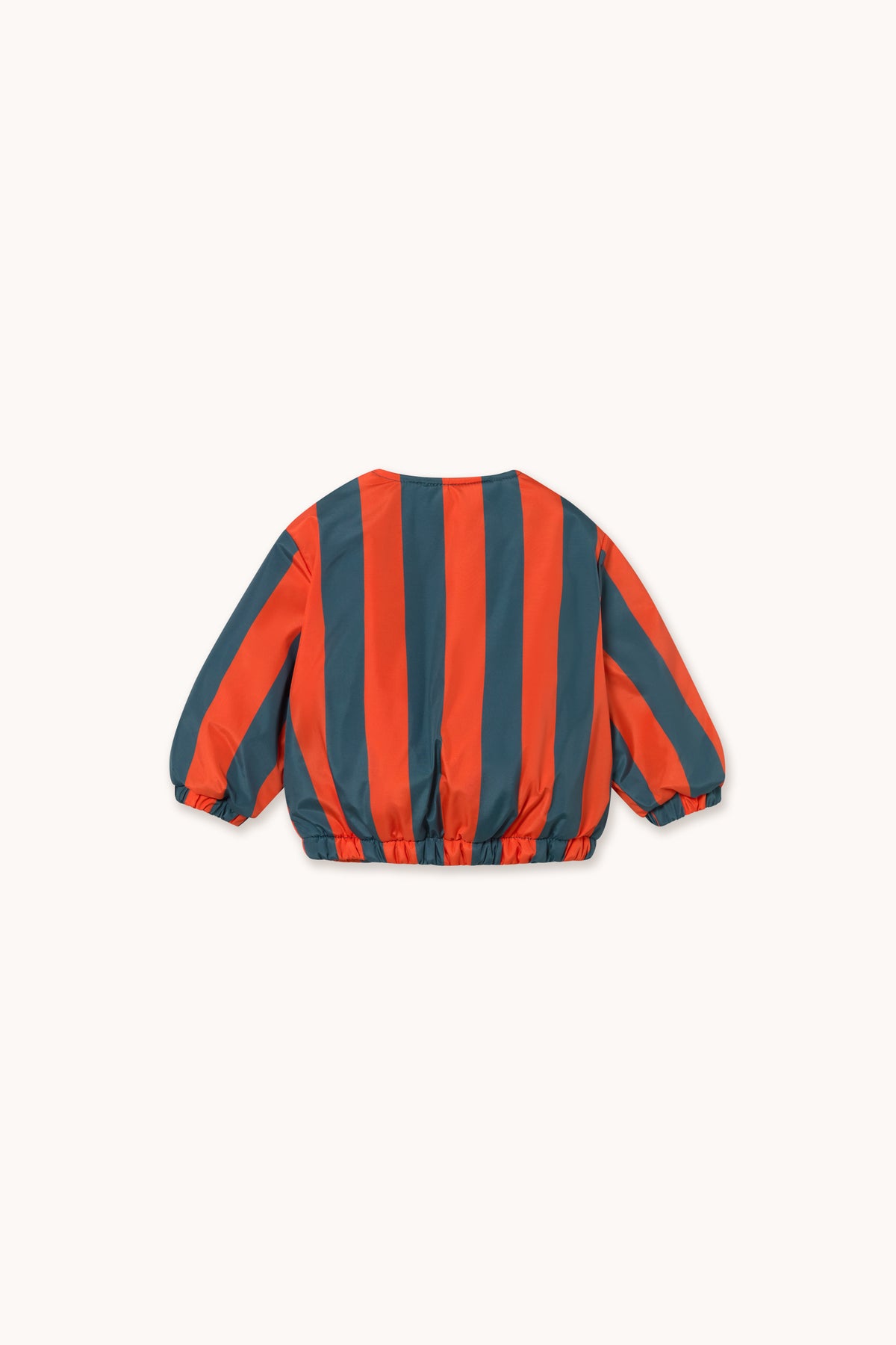 VESTE BÉBÉ MATELASSÉE À RAYURES ROUGES ET BLEUES