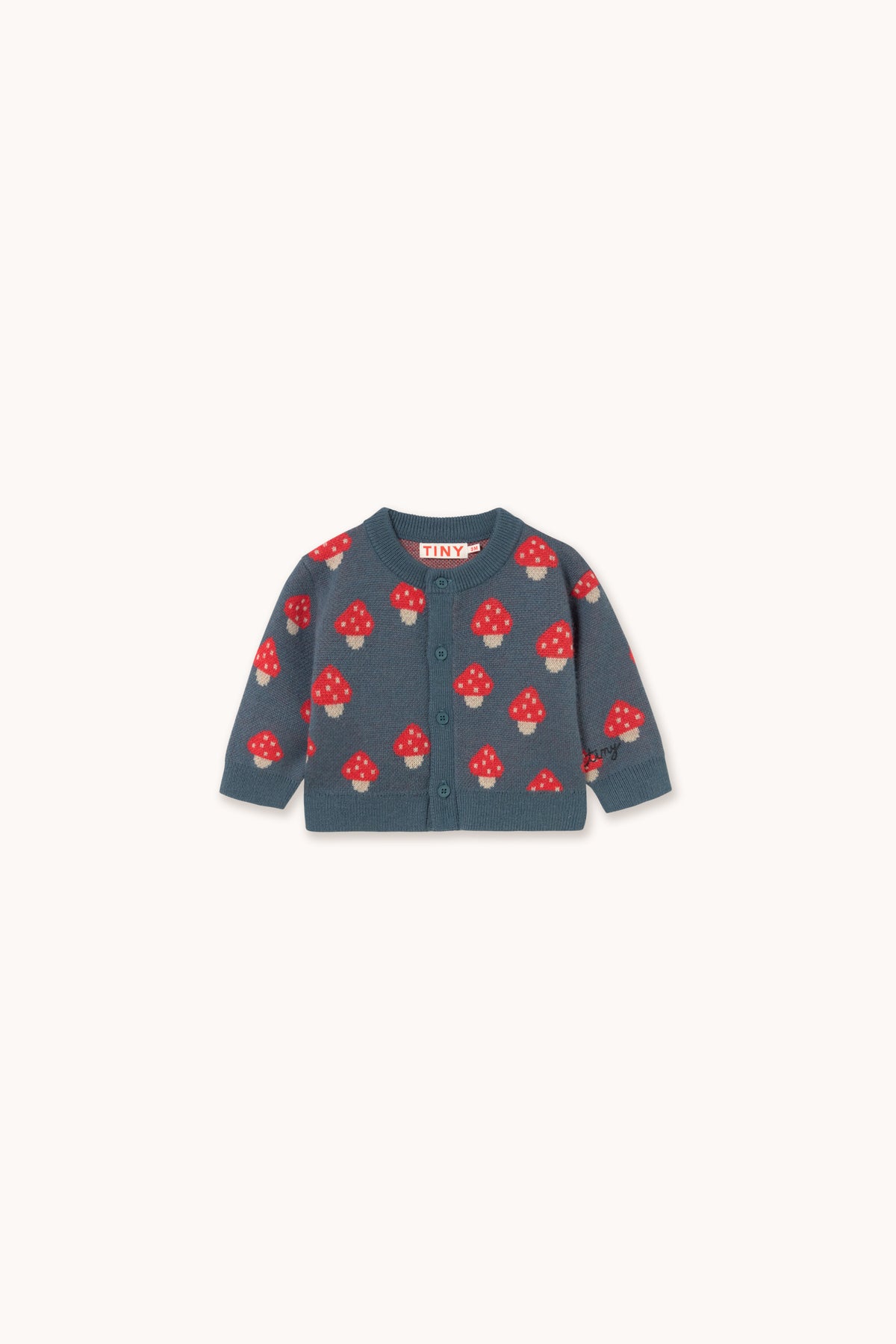 TINY MUSHROOMS BABY CARDIGAN