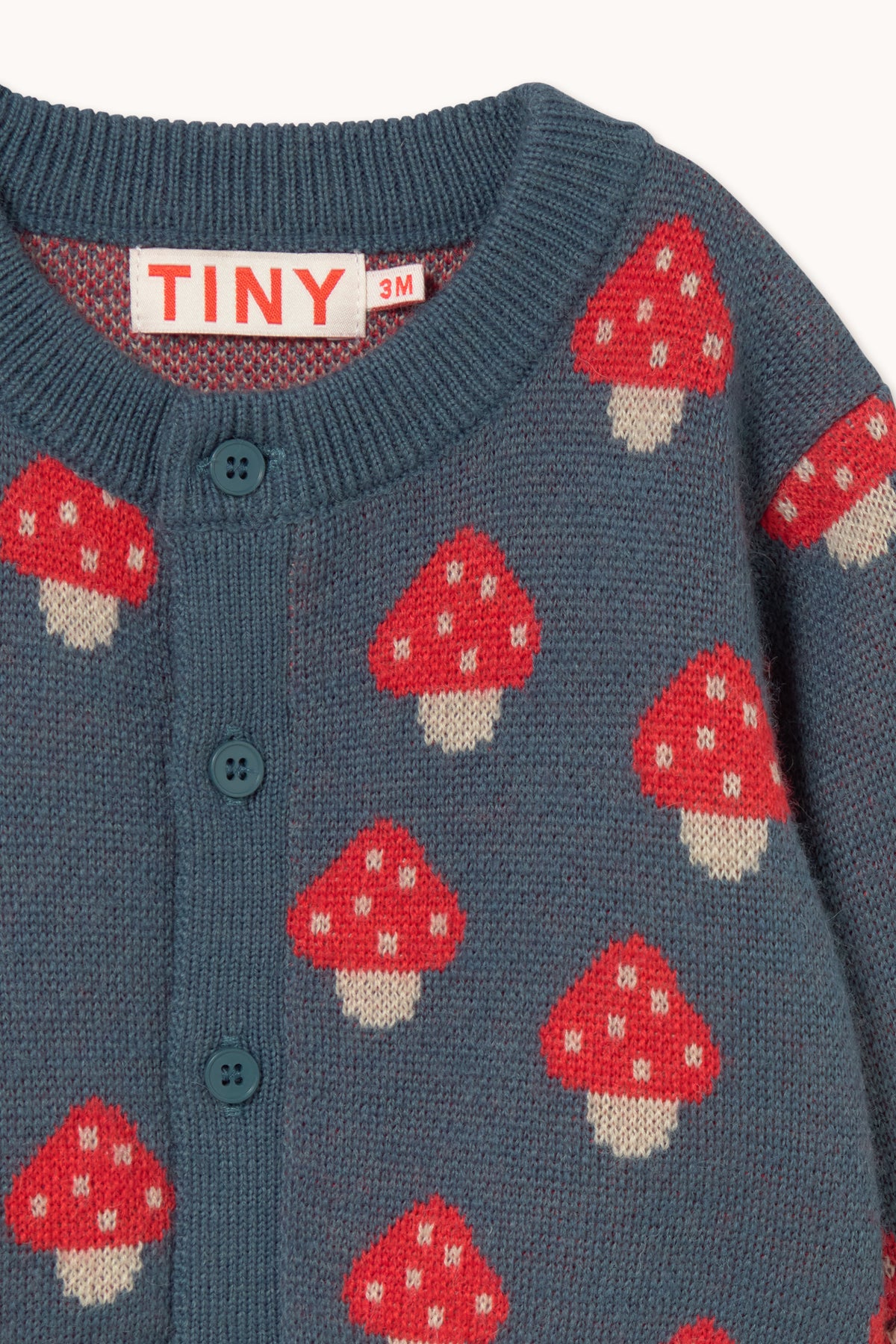 TINY MUSHROOMS BABY CARDIGAN