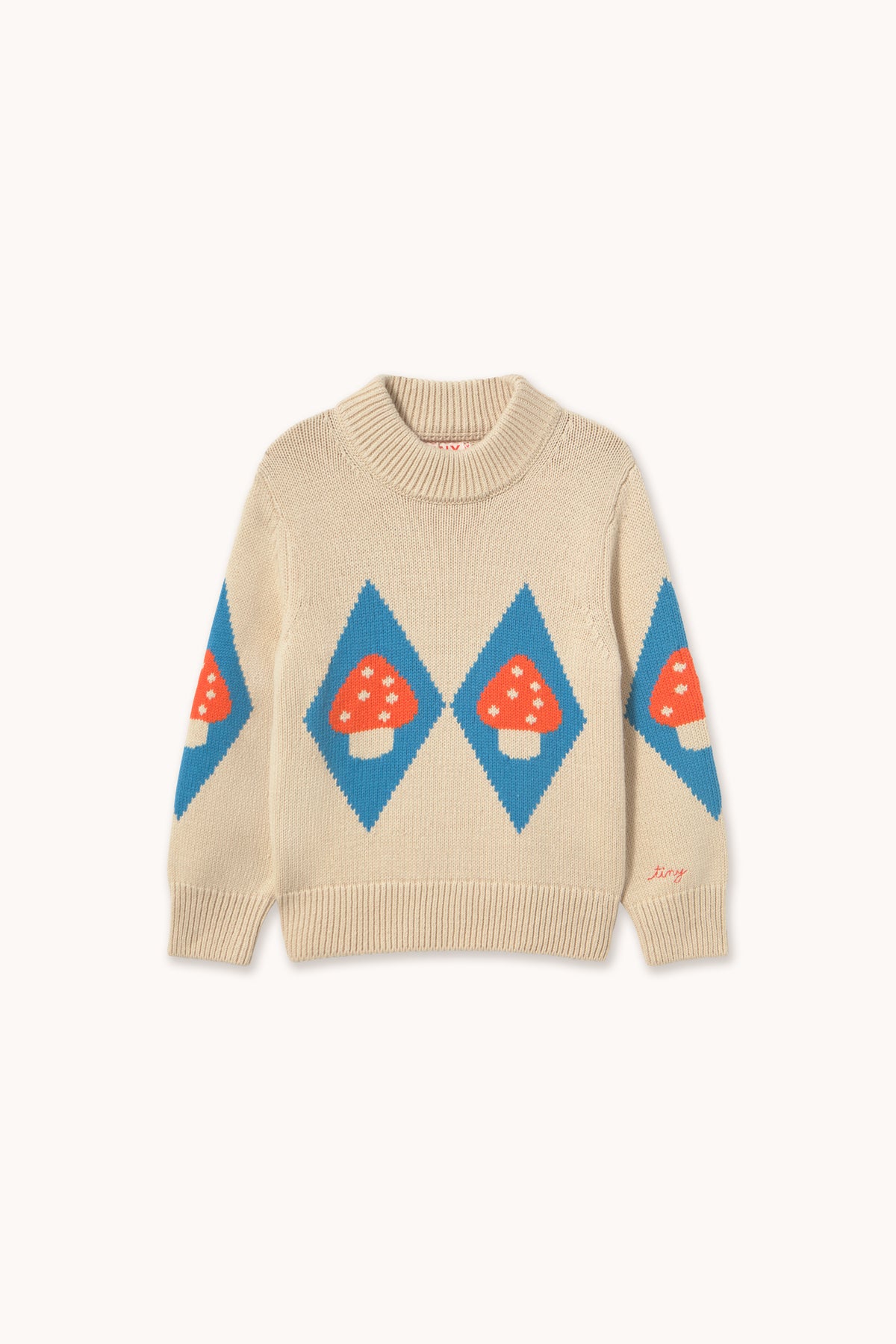 PULLOVER MIT STEHKRAGEN MUSHROOM DIAMONDS