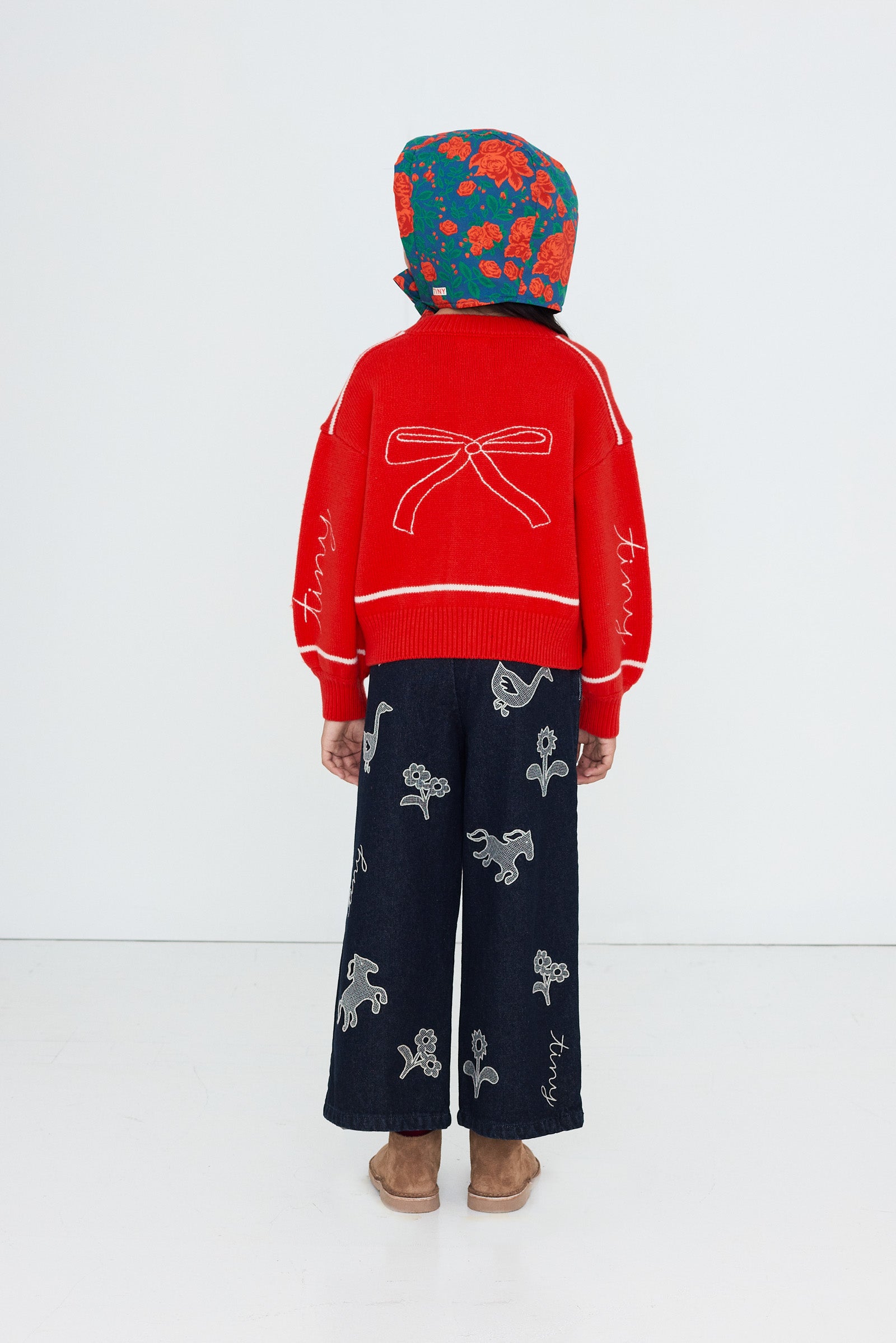 BOWS EMBROIDERY CARDIGAN