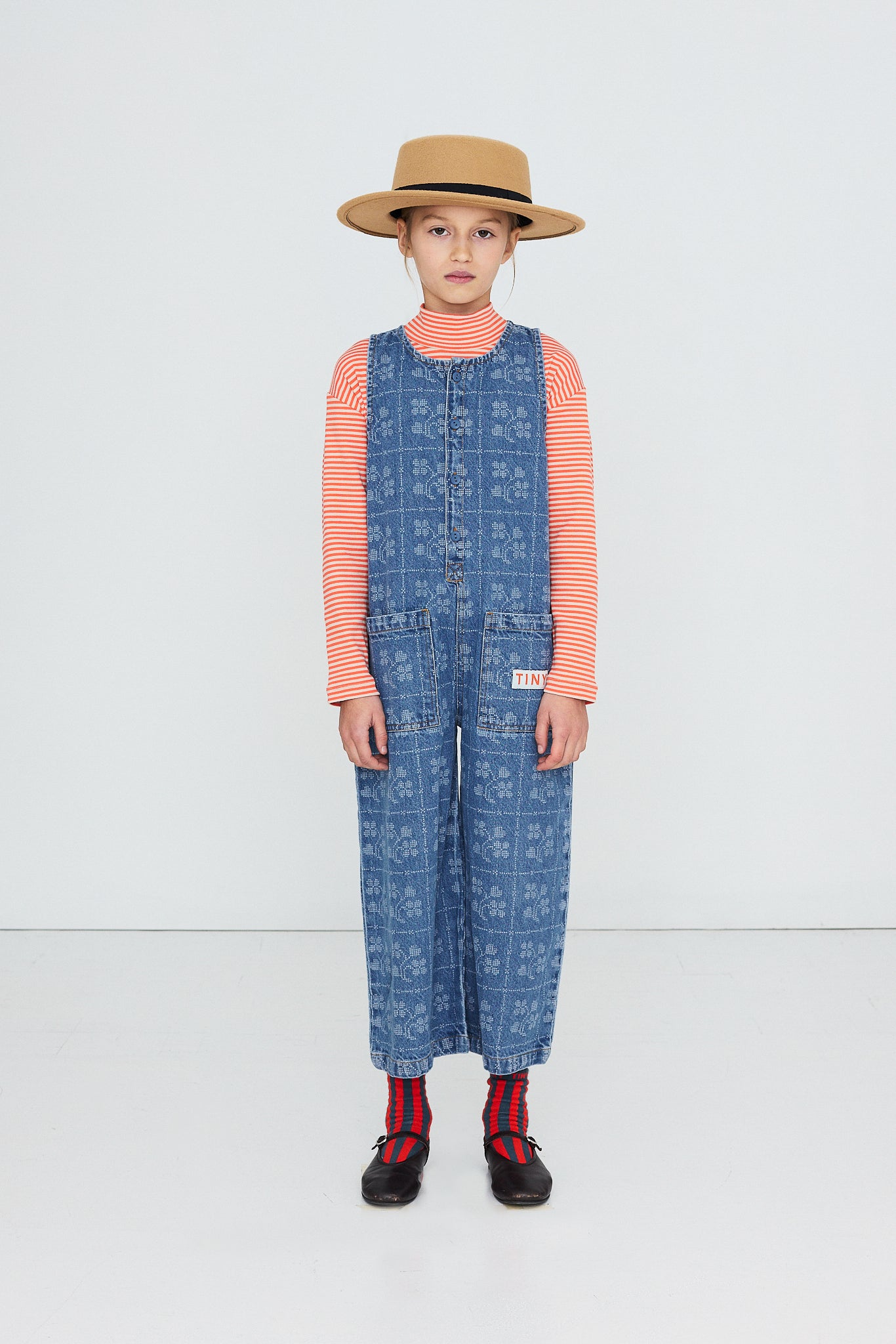 DENIMOVERALL LANG DOTS FLOWERS
