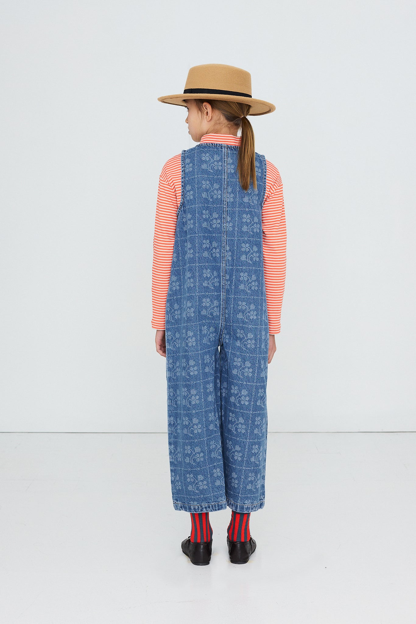 DENIMOVERALL LANG DOTS FLOWERS