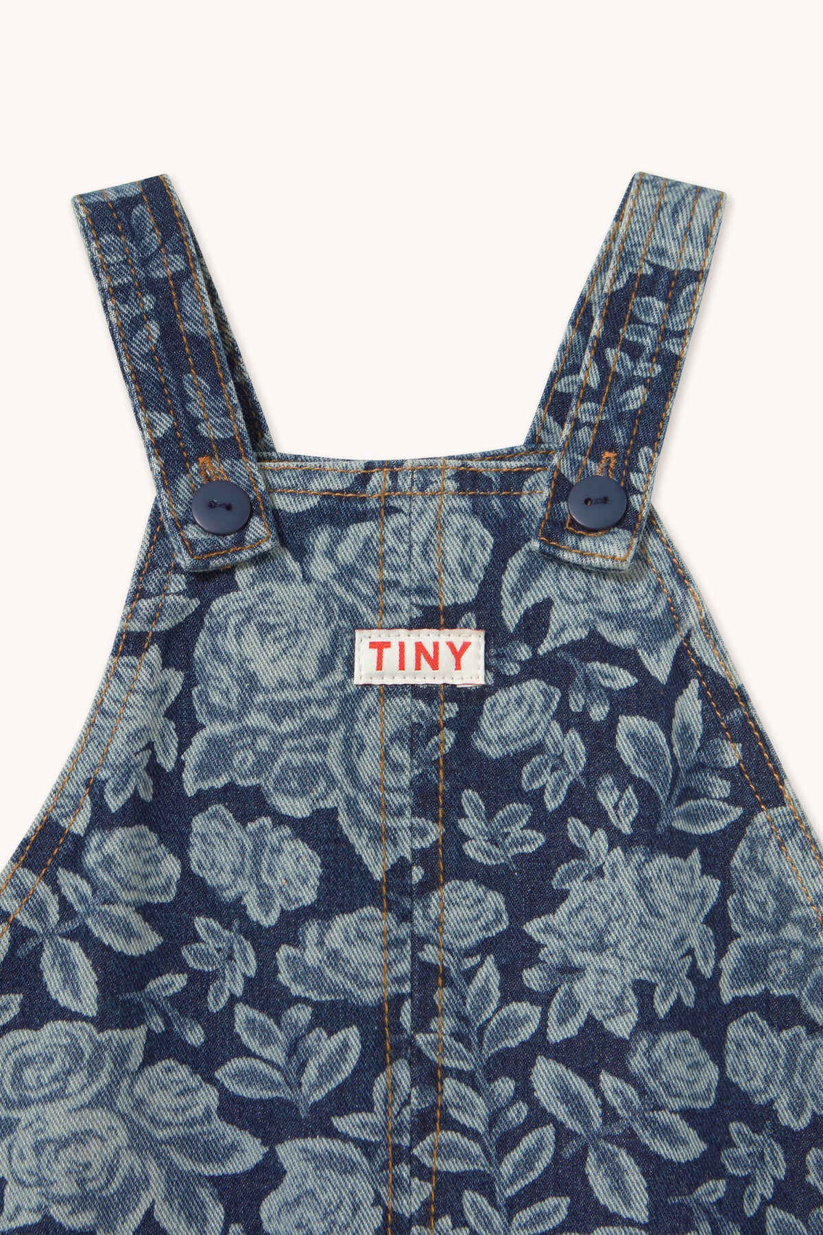TONAL ROSES BABY DENIM DUNGAREE