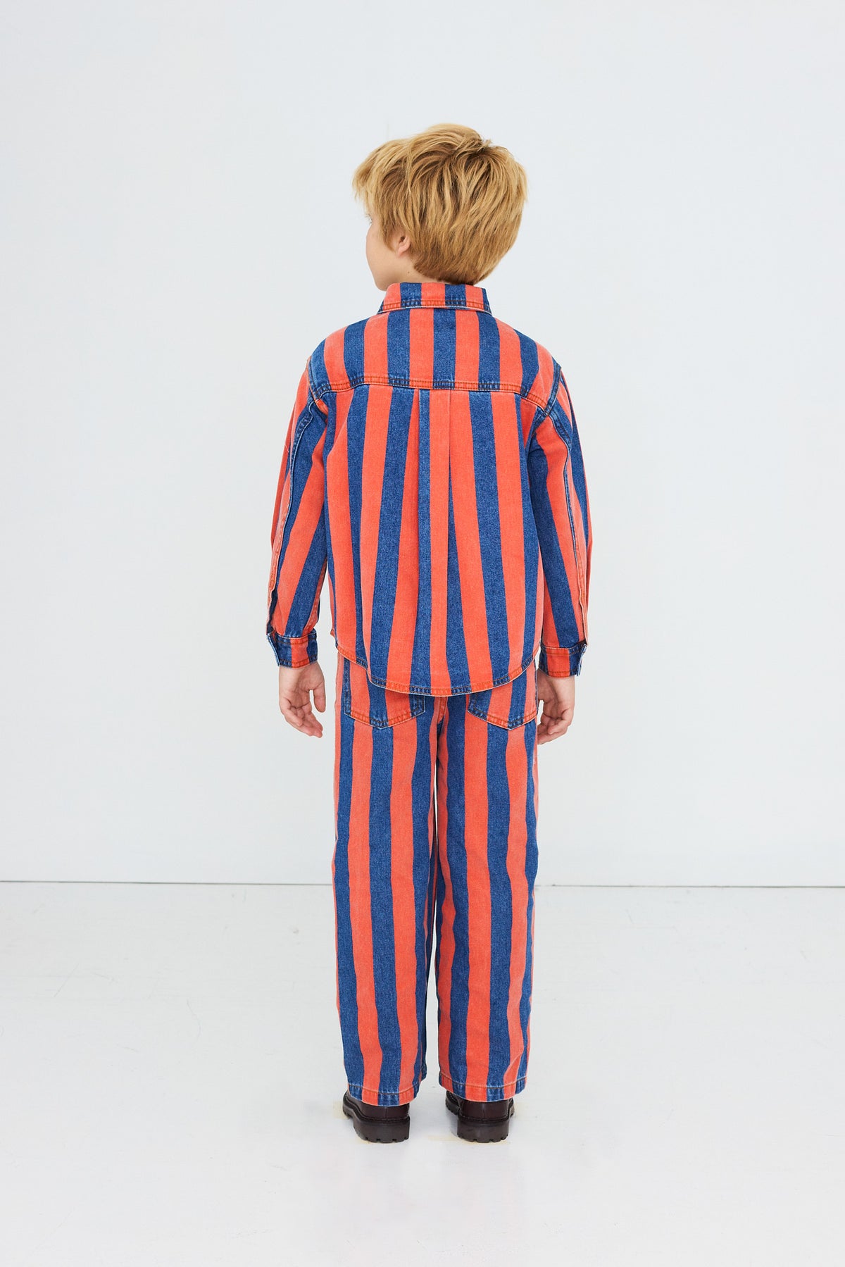 RED STRIPES STRAIGHT DENIM PANT