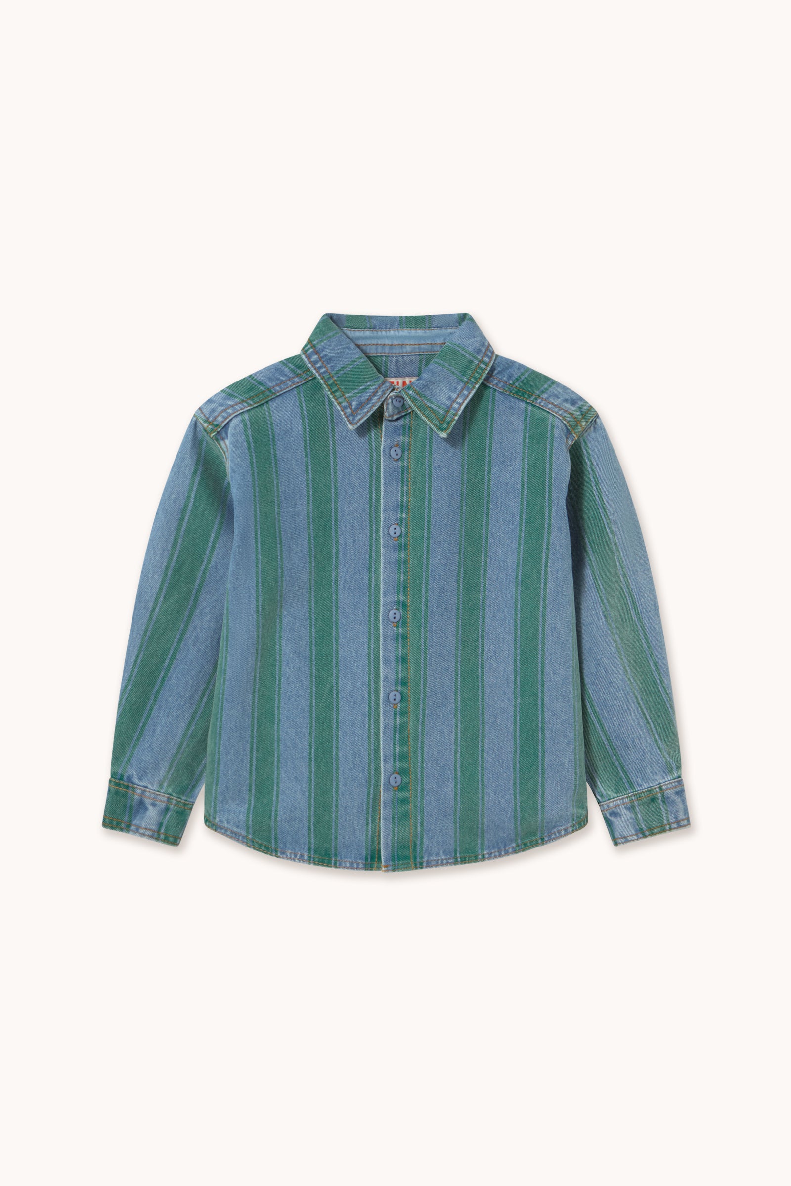 DENIMHEMD RETRO STRIPES