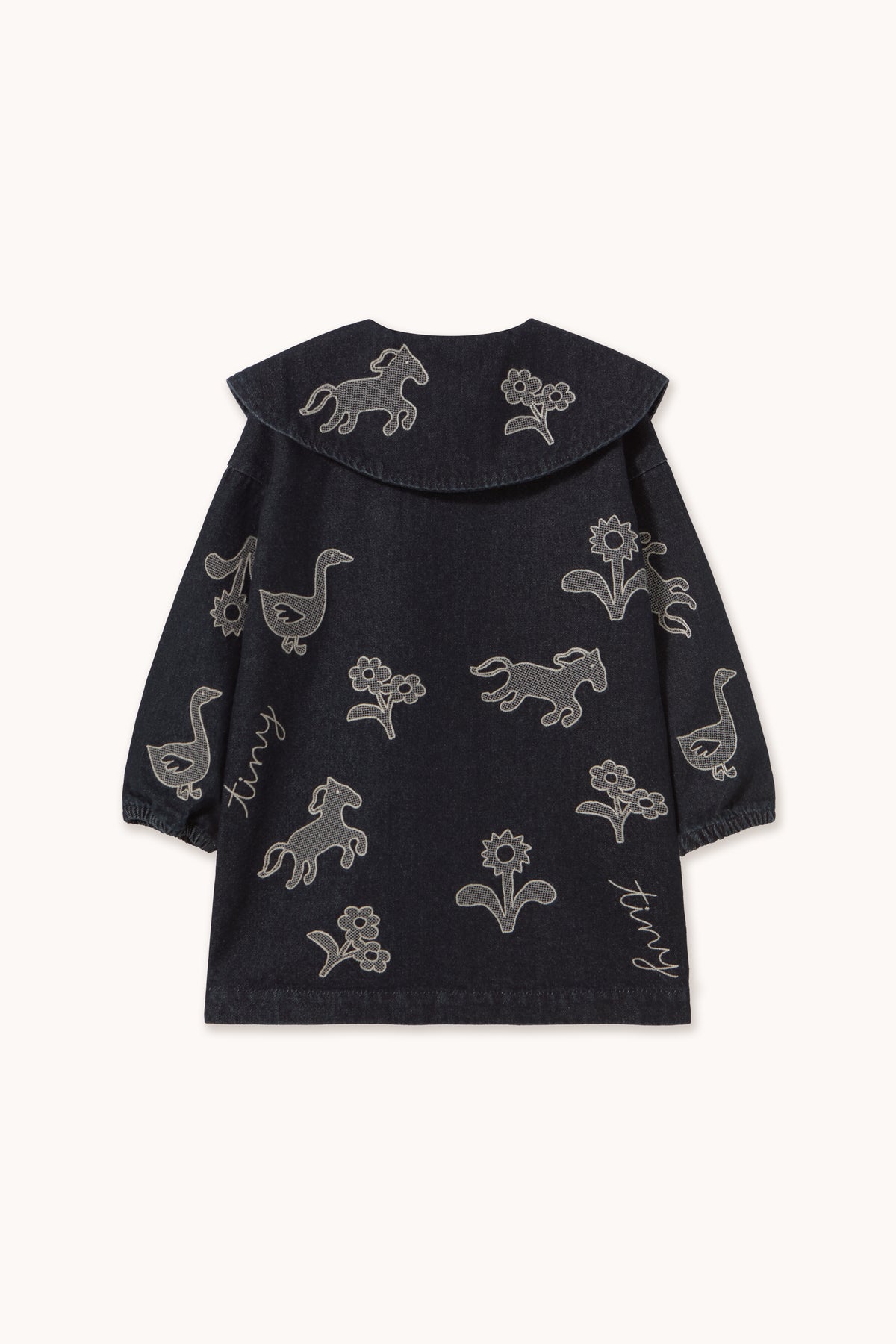 HORSES & FLOWERS DENIM DRESS