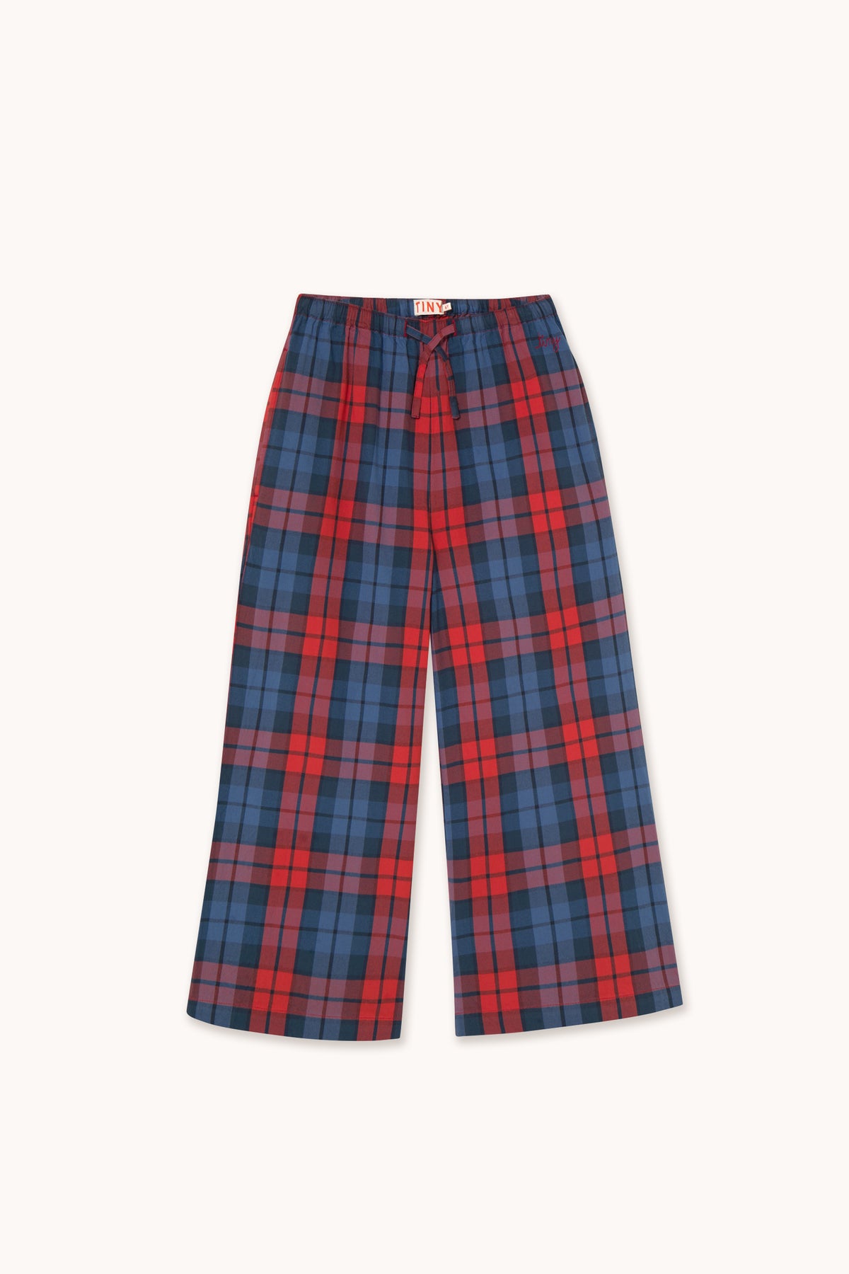 CHECK POPLIN PANT