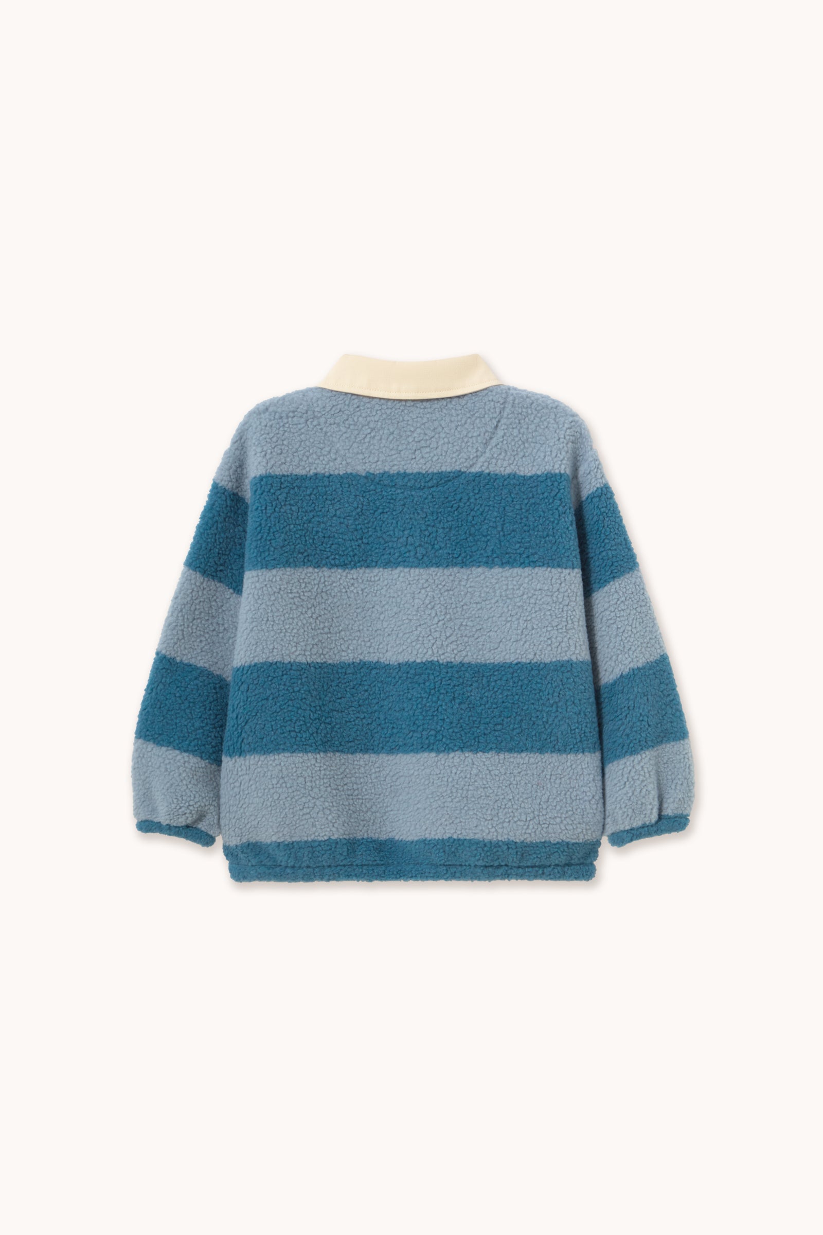 BLUE STRIPES SHERPA COLLAR SWEATSHIRT