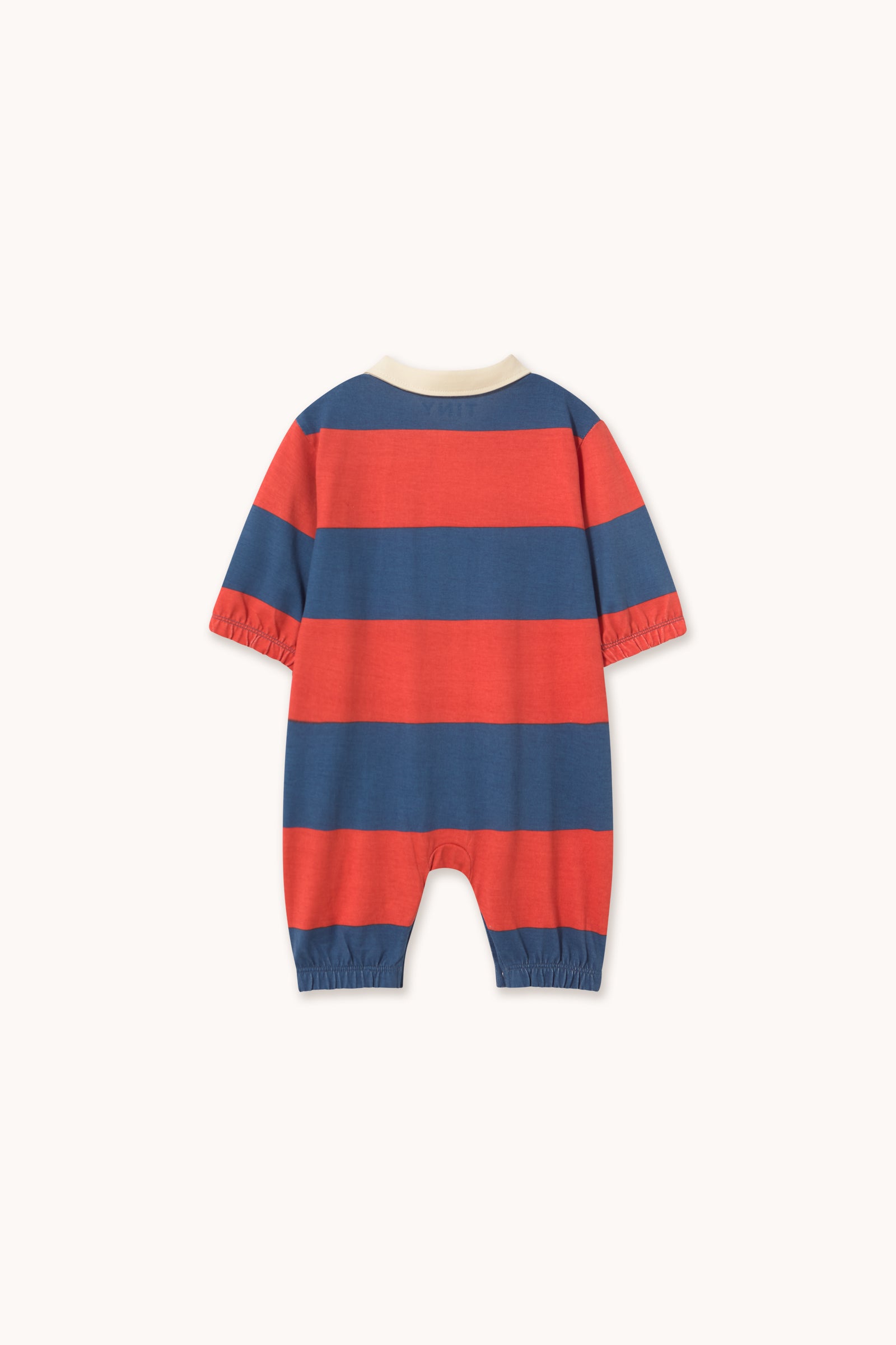 DARK RED STRIPES POLO ONE-PIECE