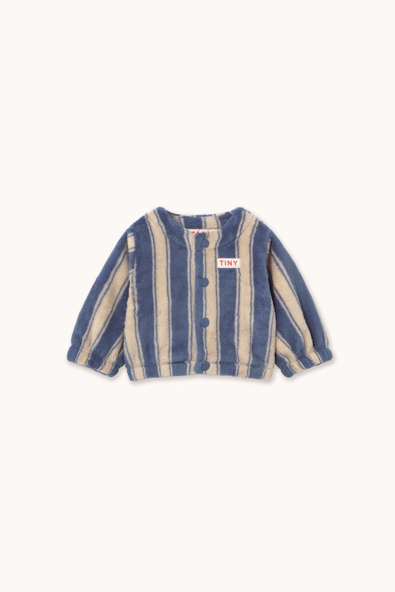 BABY-FLEECEJACKE BLUE RETRO STRIPES