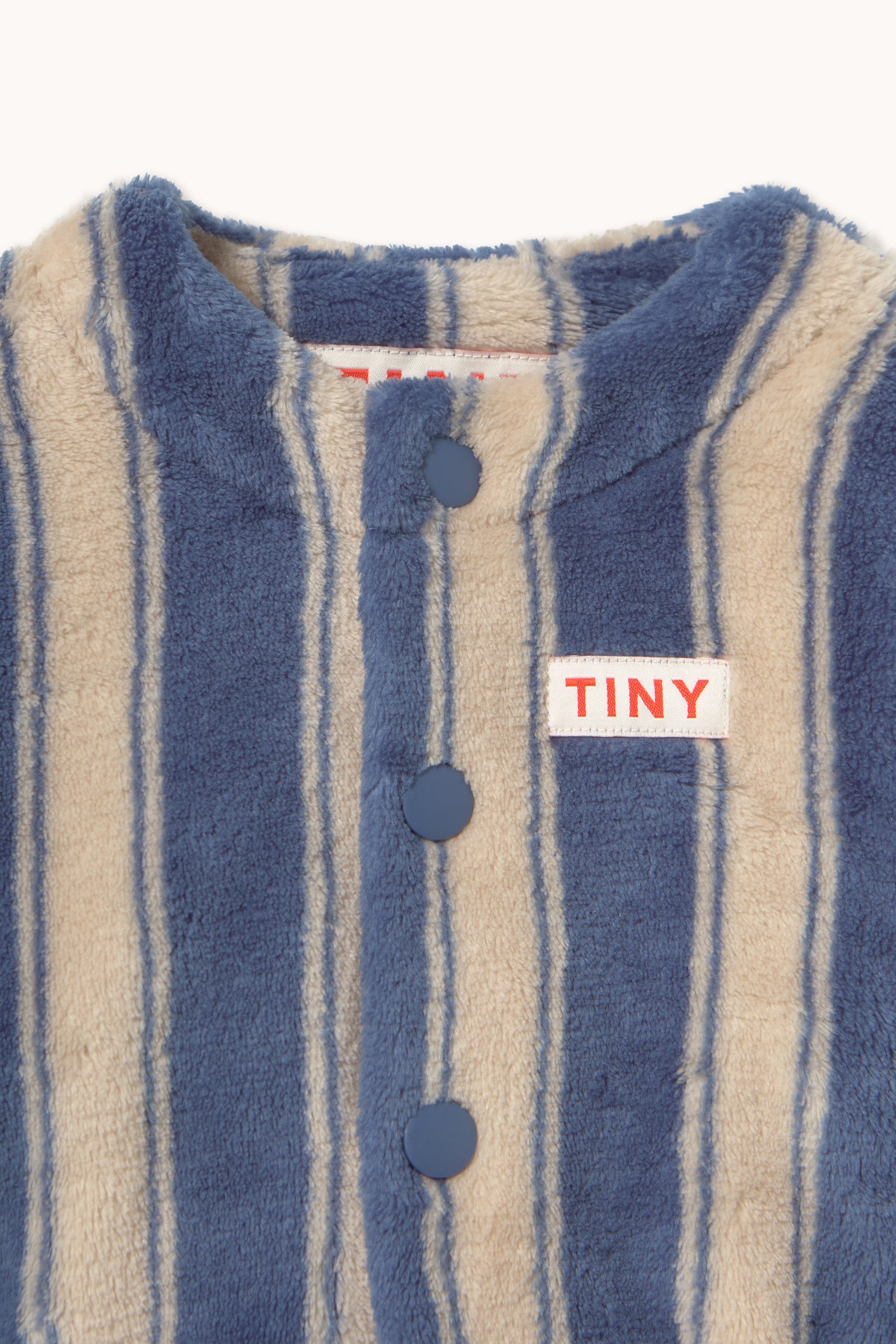 BABY-FLEECEJACKE BLUE RETRO STRIPES