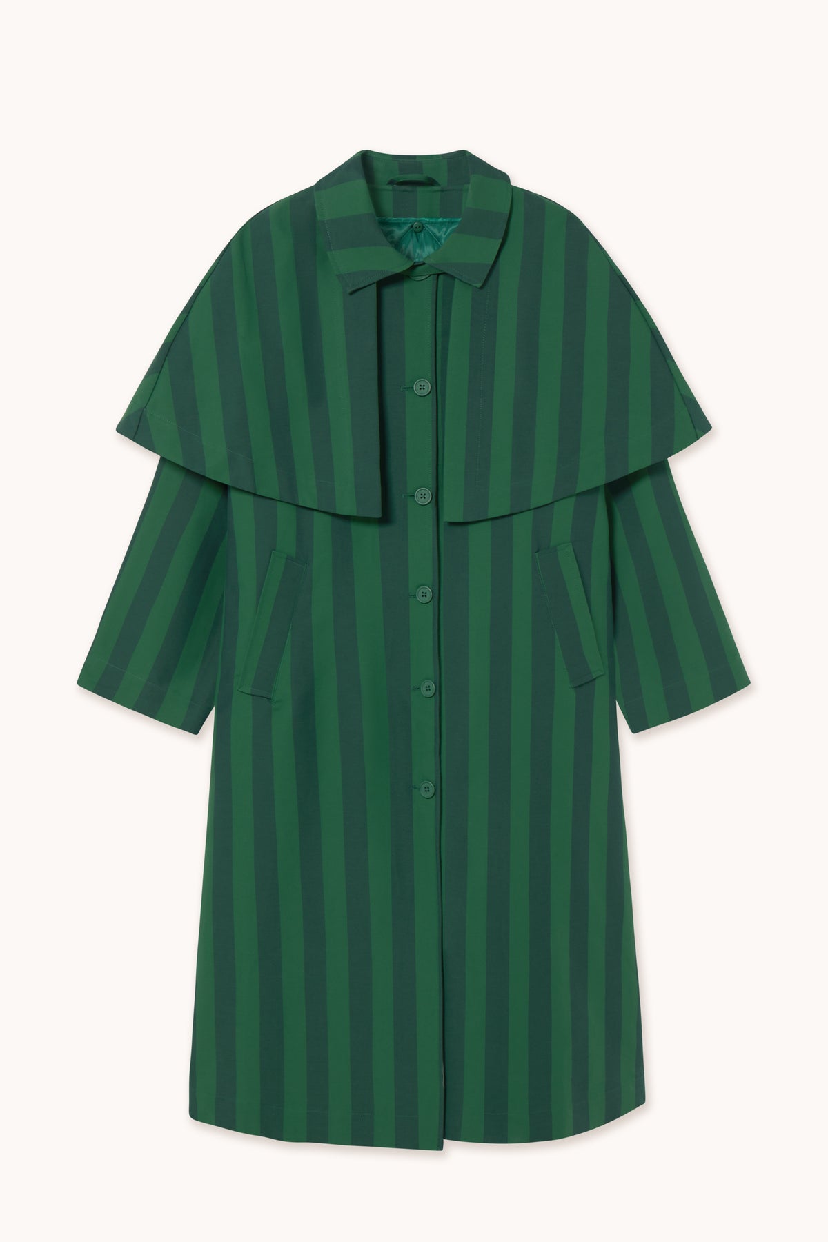 WIDE STRIPES TRENCH COAT