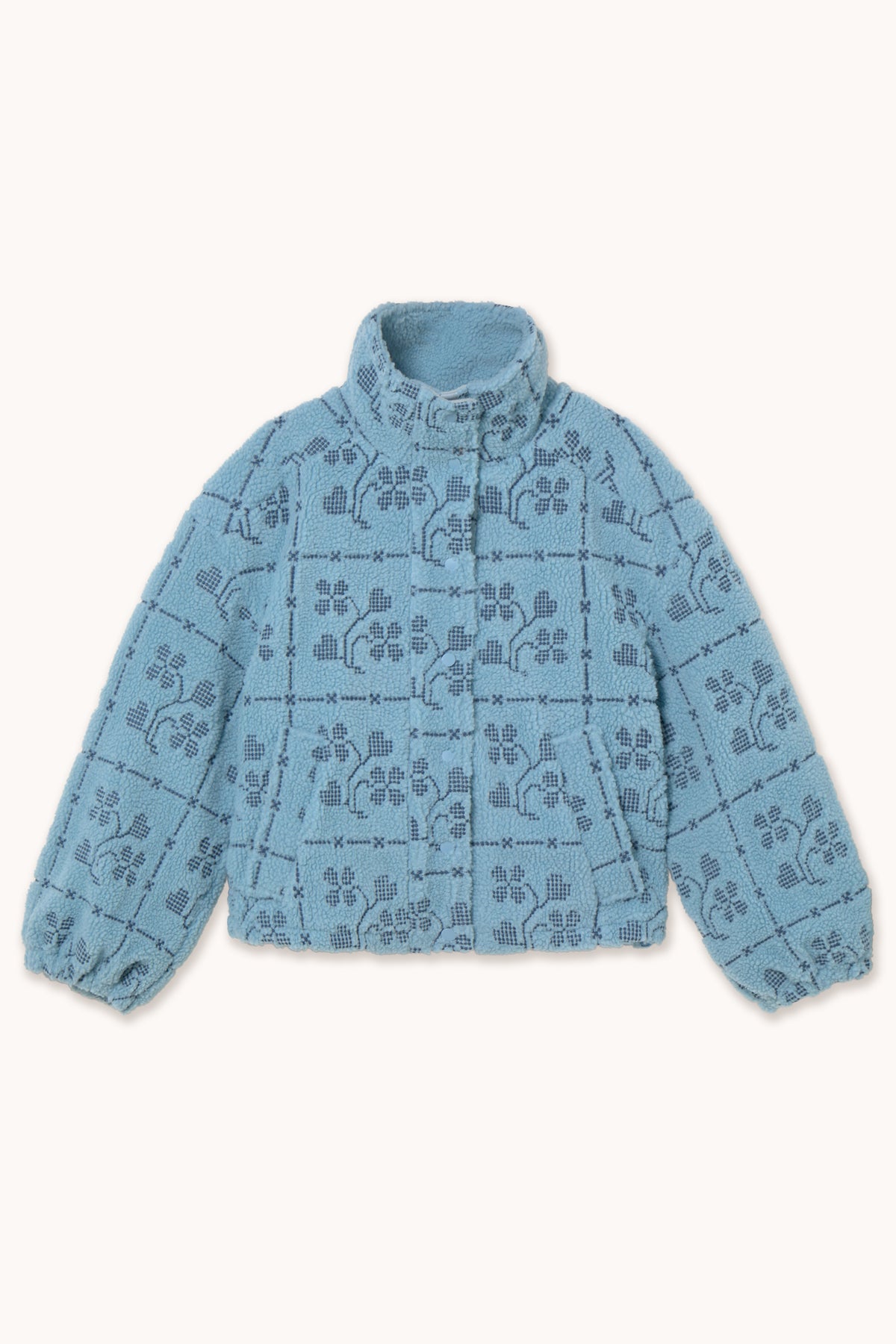 VESTE EN SHERPA DOTS FLOWERS