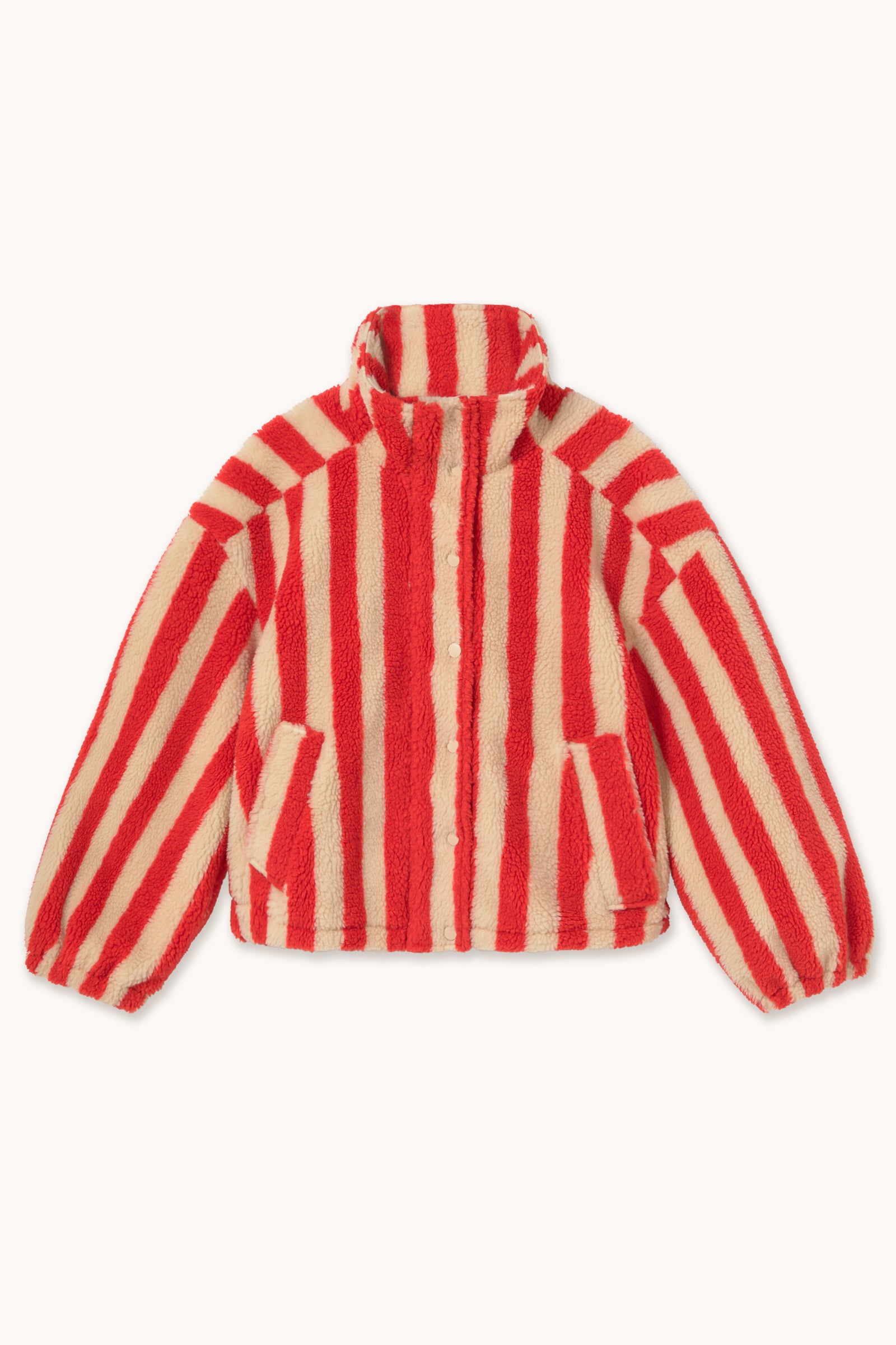 STRIPED SHERPA JACKET