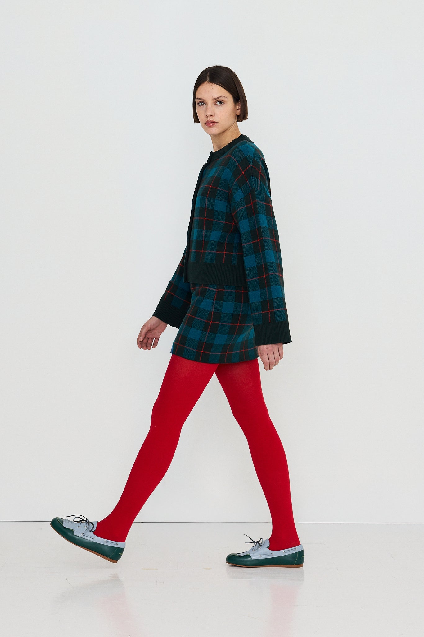 CHECKS JACQUARD CARDIGAN