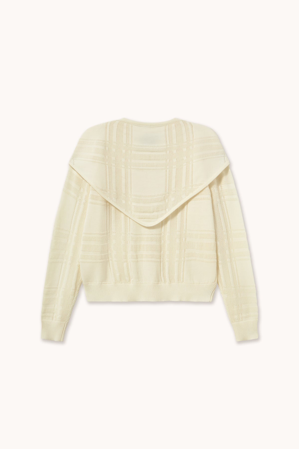 CHECK SCARF NECK LARA CARDIGAN