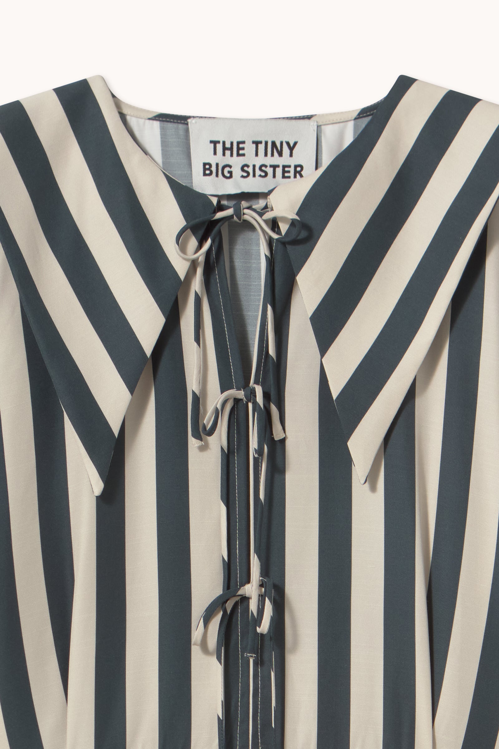STRIPED MIDI DRESS