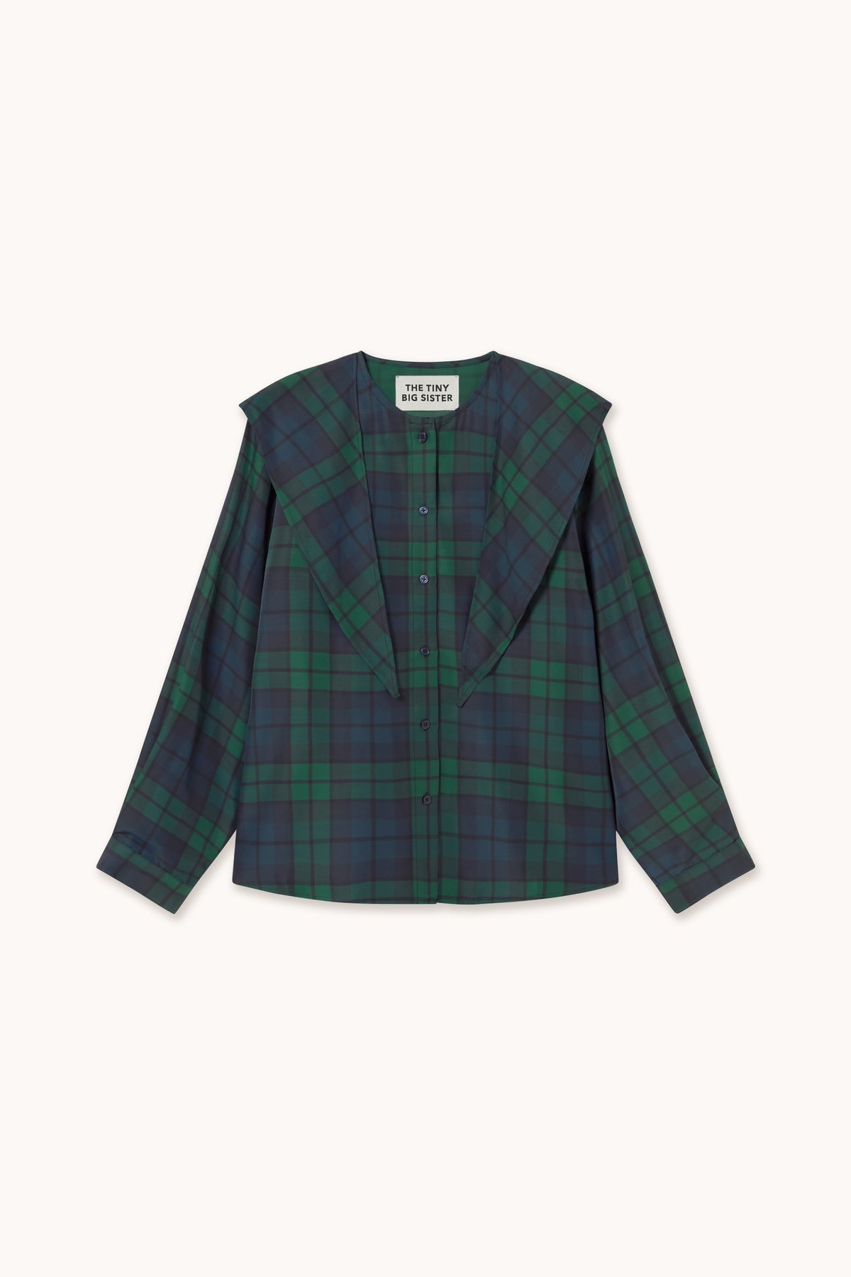 CON CUELLO PAÑUELO BLUSA CHECK