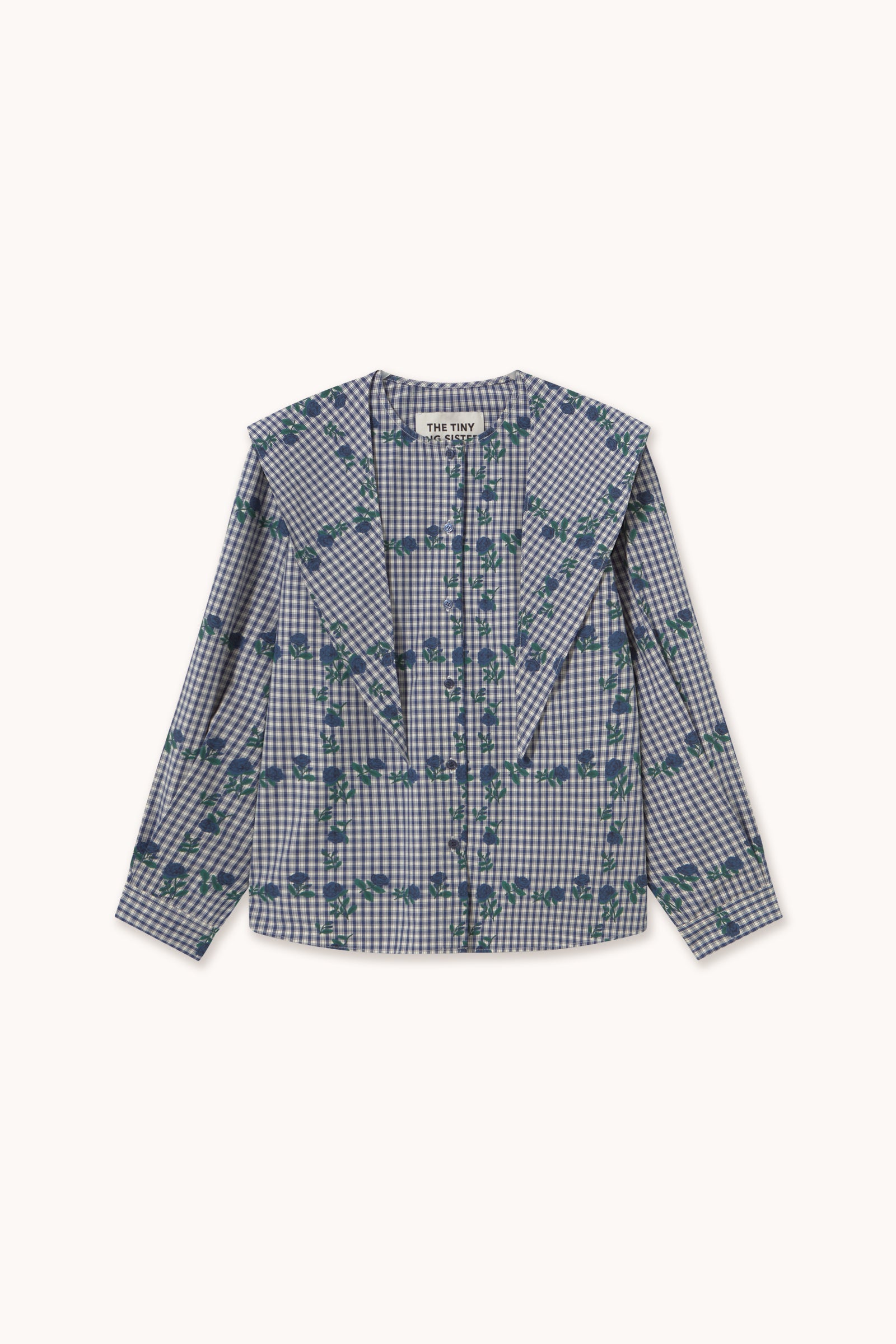 BLOUSE À COL FOULARD ROSES
