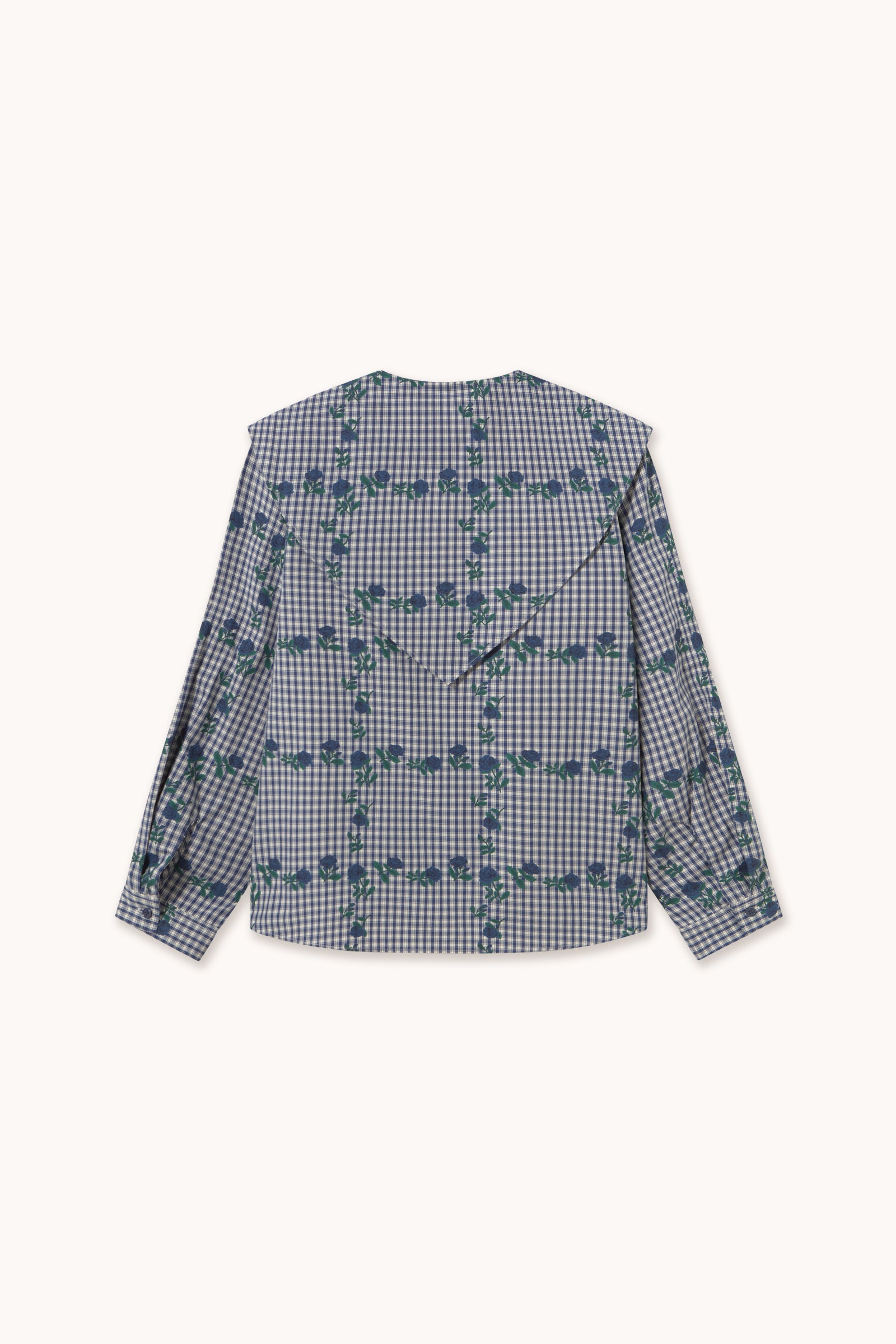 BLOUSE À COL FOULARD ROSES