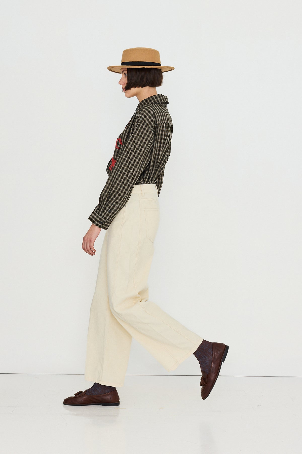 HORSES CHECK RELAXED SHIRT