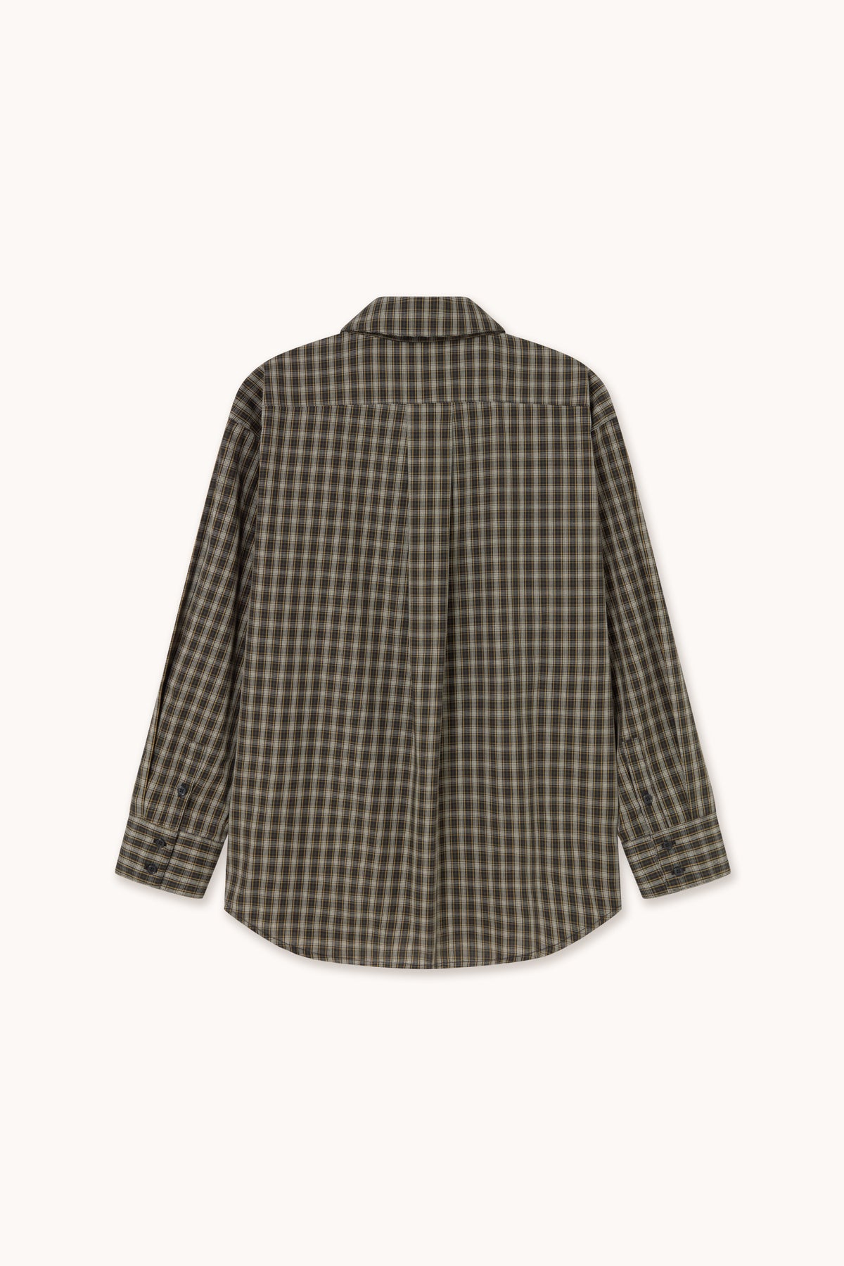 CHECK BOW NECK SHIRT