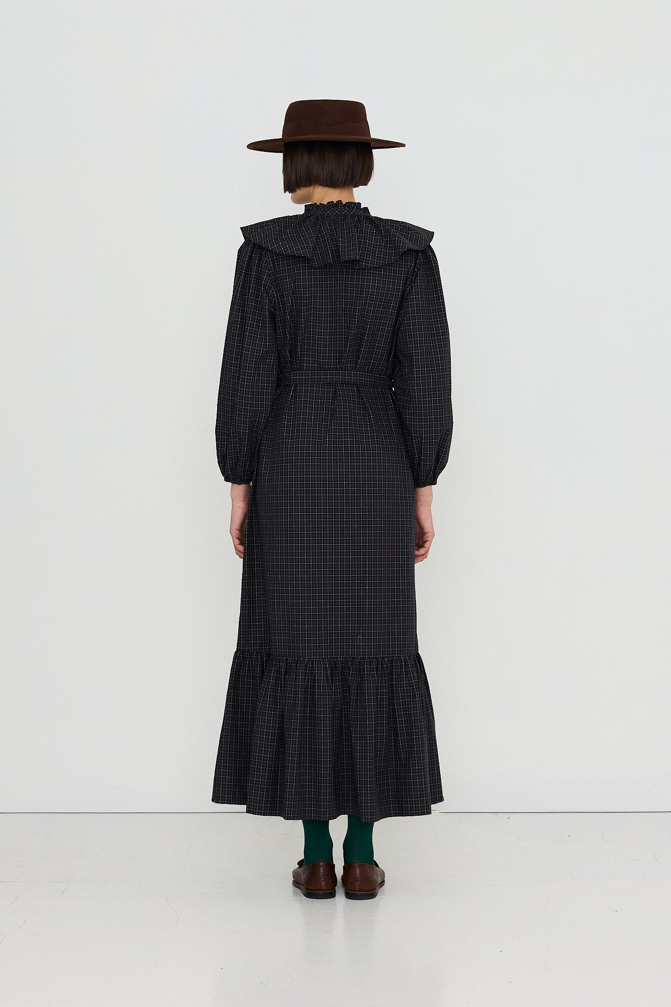 CHECKS FRILL DRESS