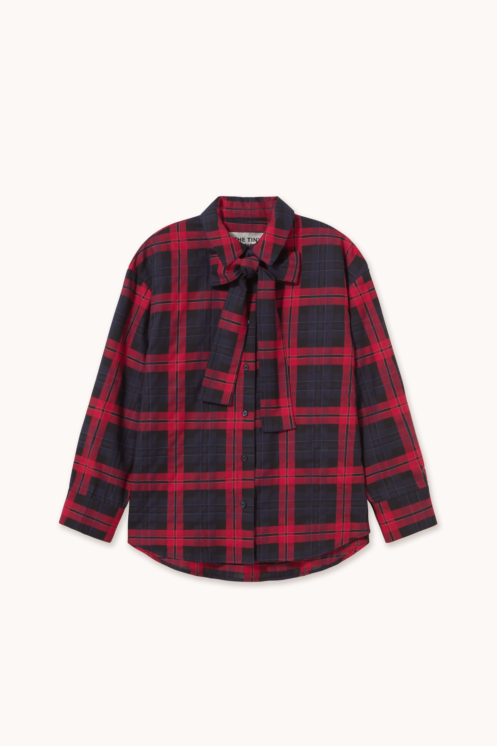 CAMISA CHECK CON CUELLO DE LAZADA