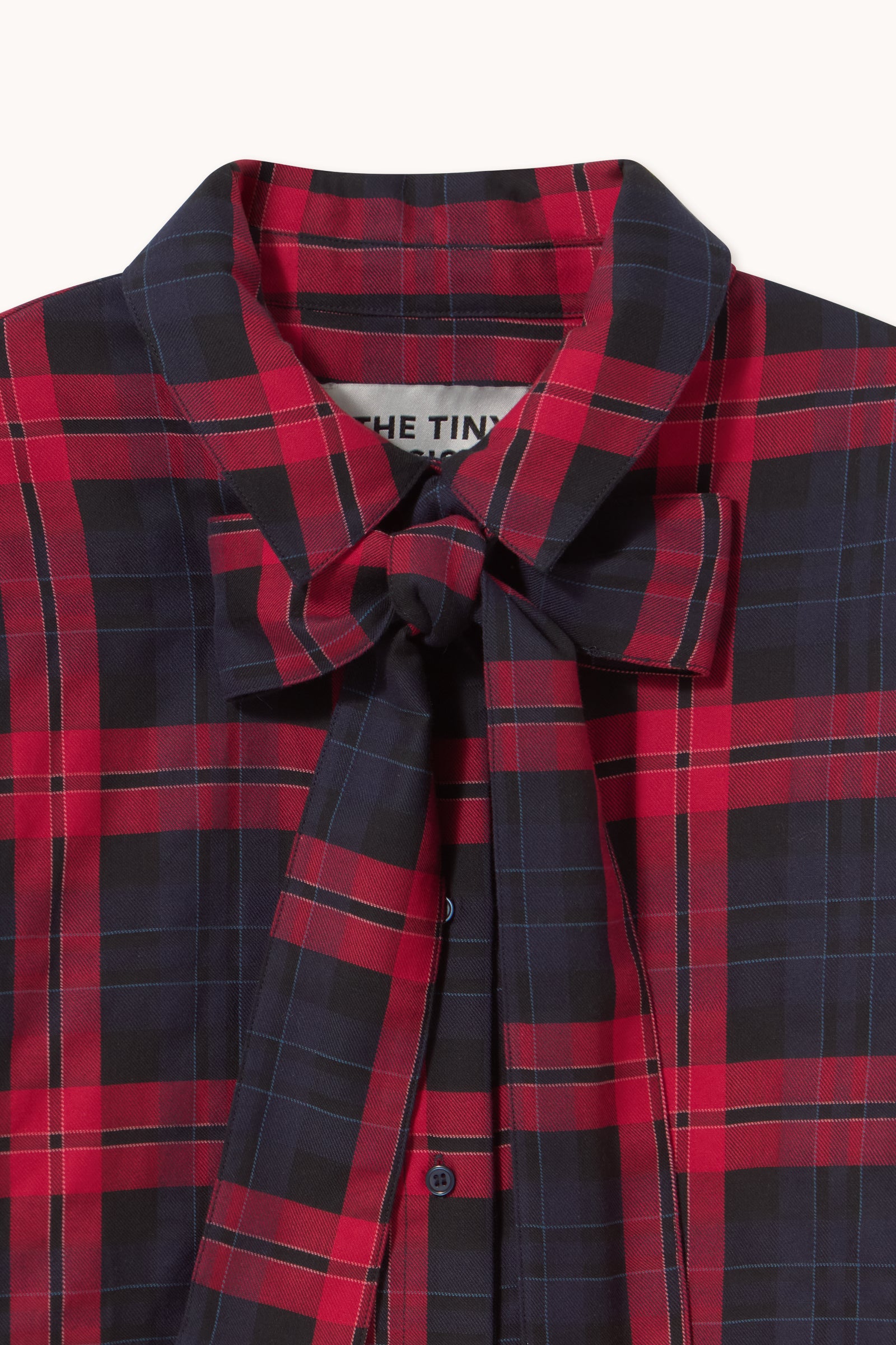 CAMISA CHECK CON CUELLO DE LAZADA