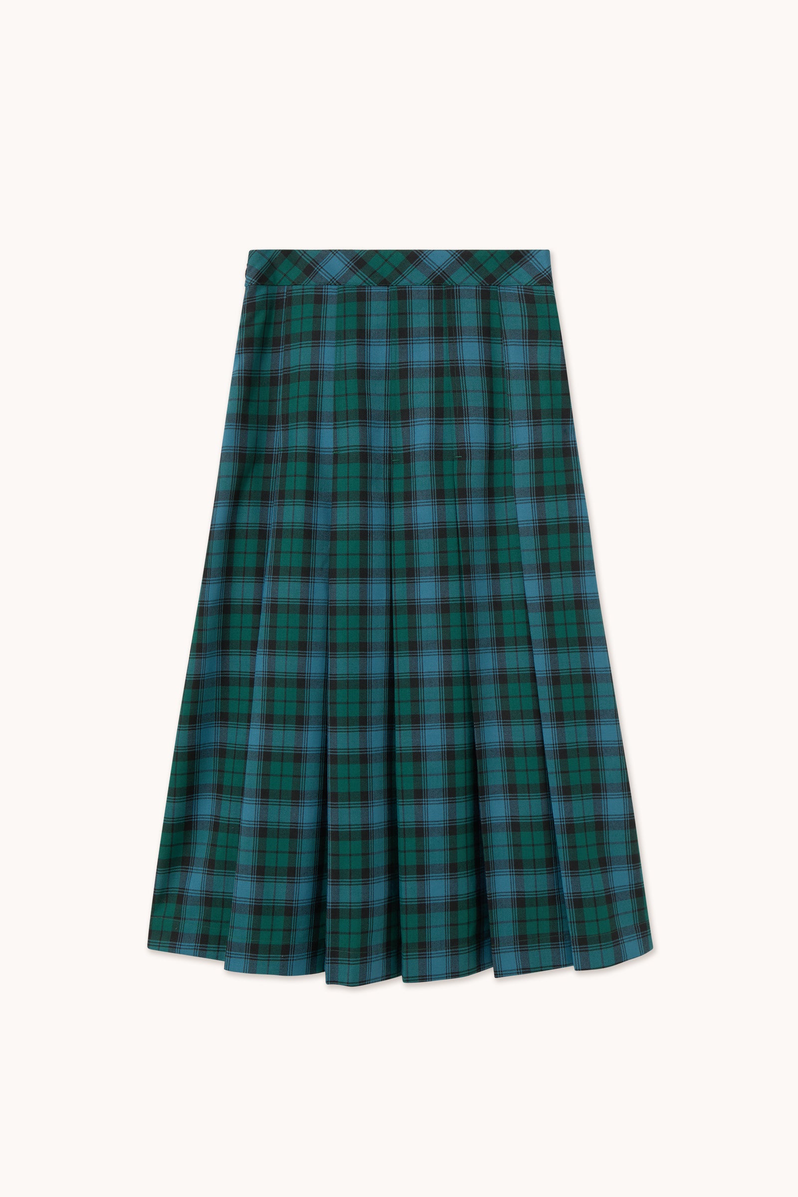 CHECK PLEATED SKIRT