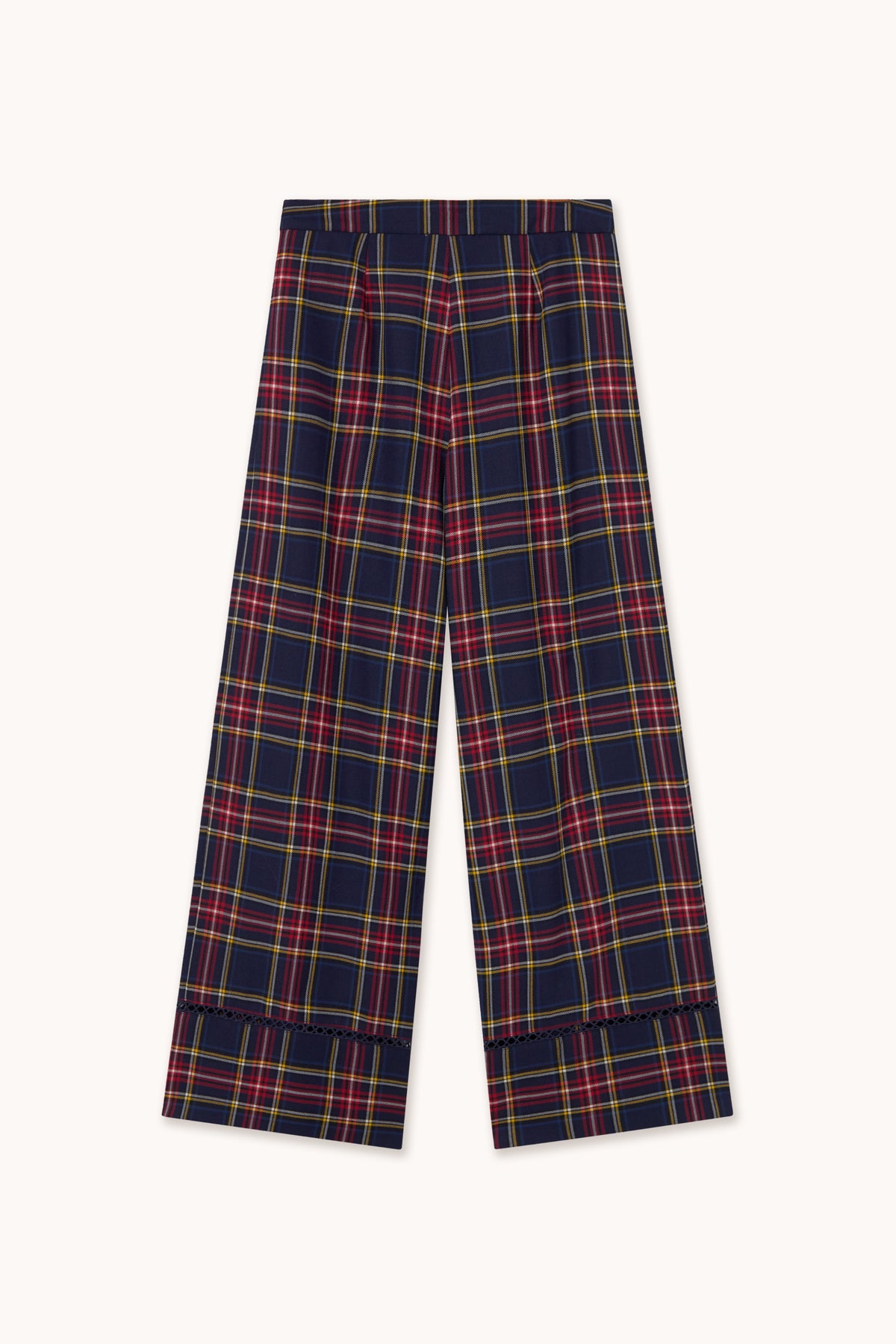 CHECK WIDE PANTS