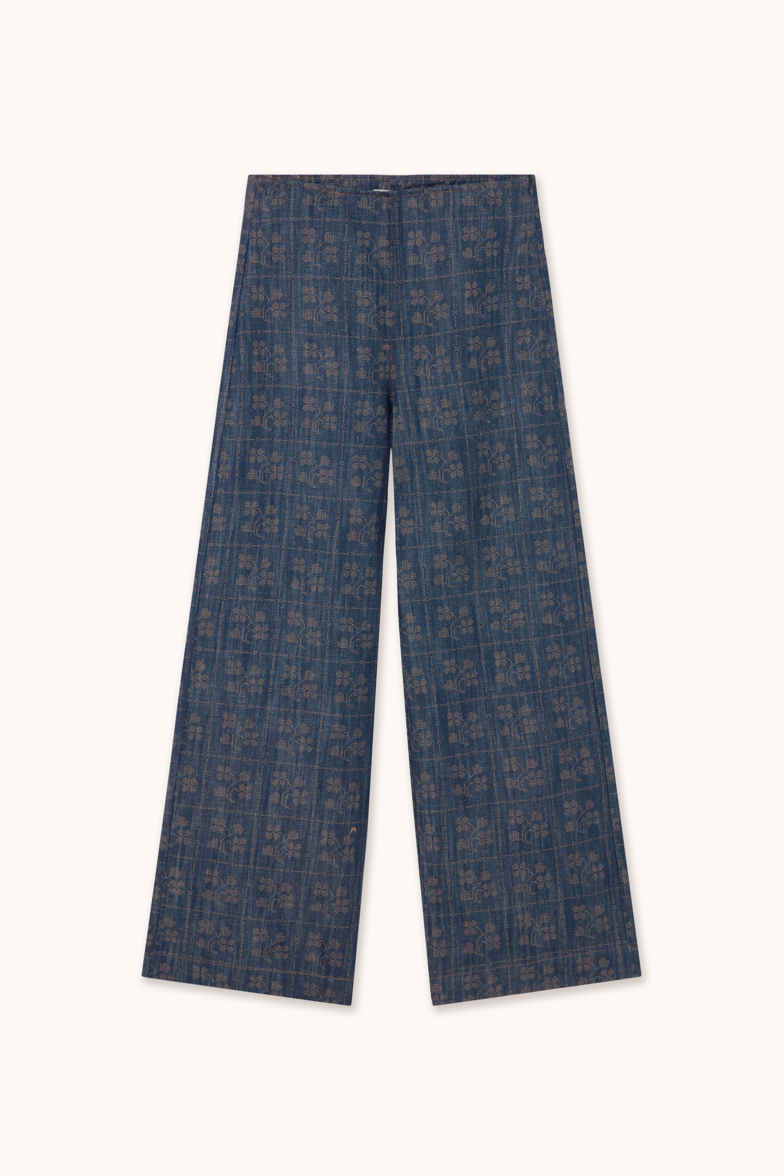 HOSE WEIT GESCHNITTEN DOTS FLOWERS