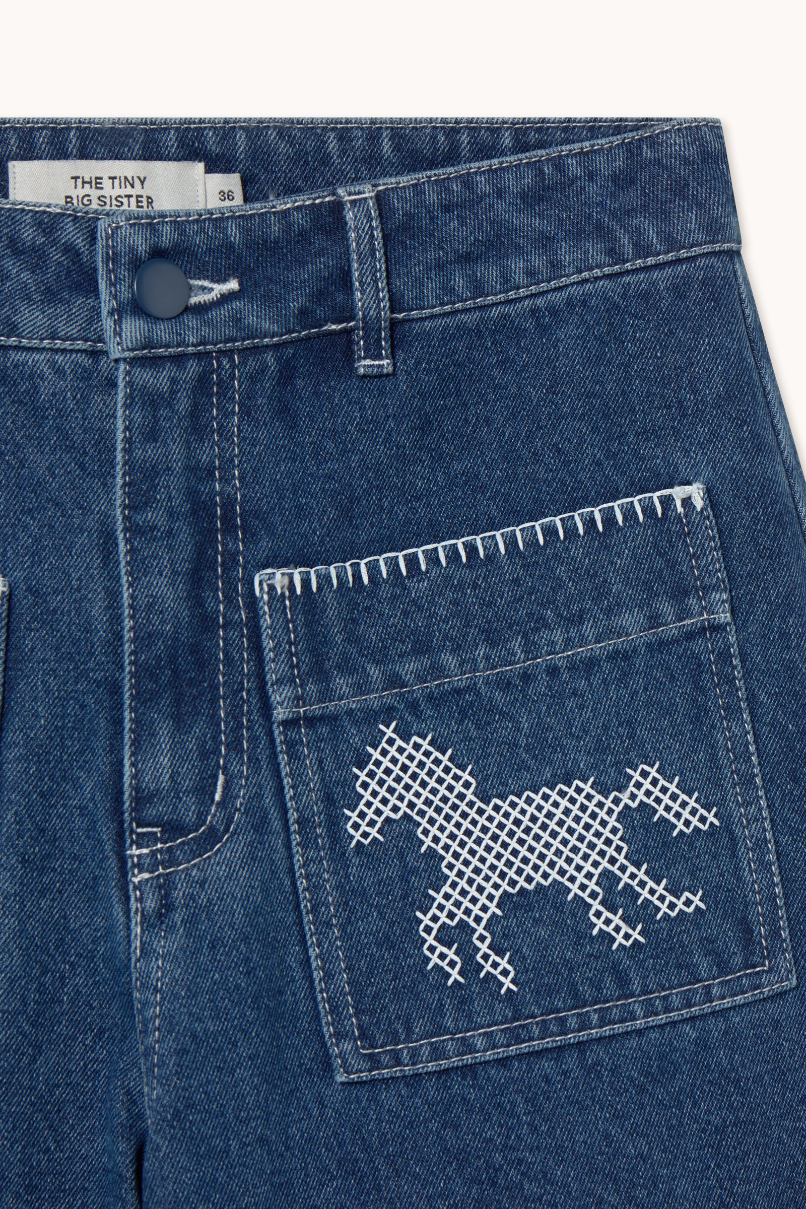 EMBROIDERED HORSES JEANS