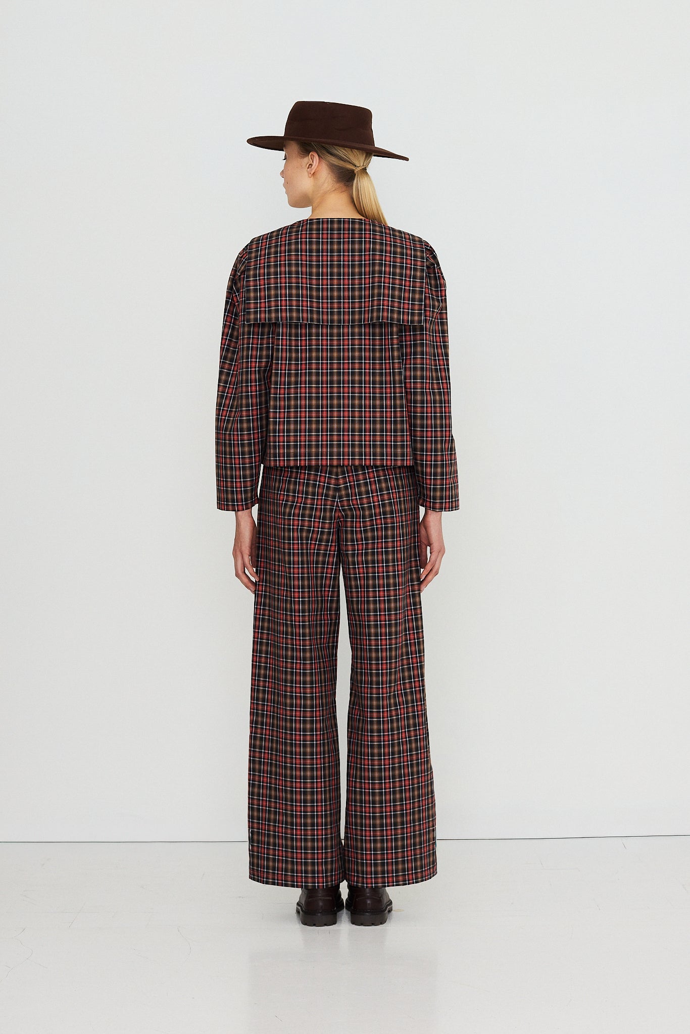 BLUSE MIT MATROSENKRAGEN CHECK