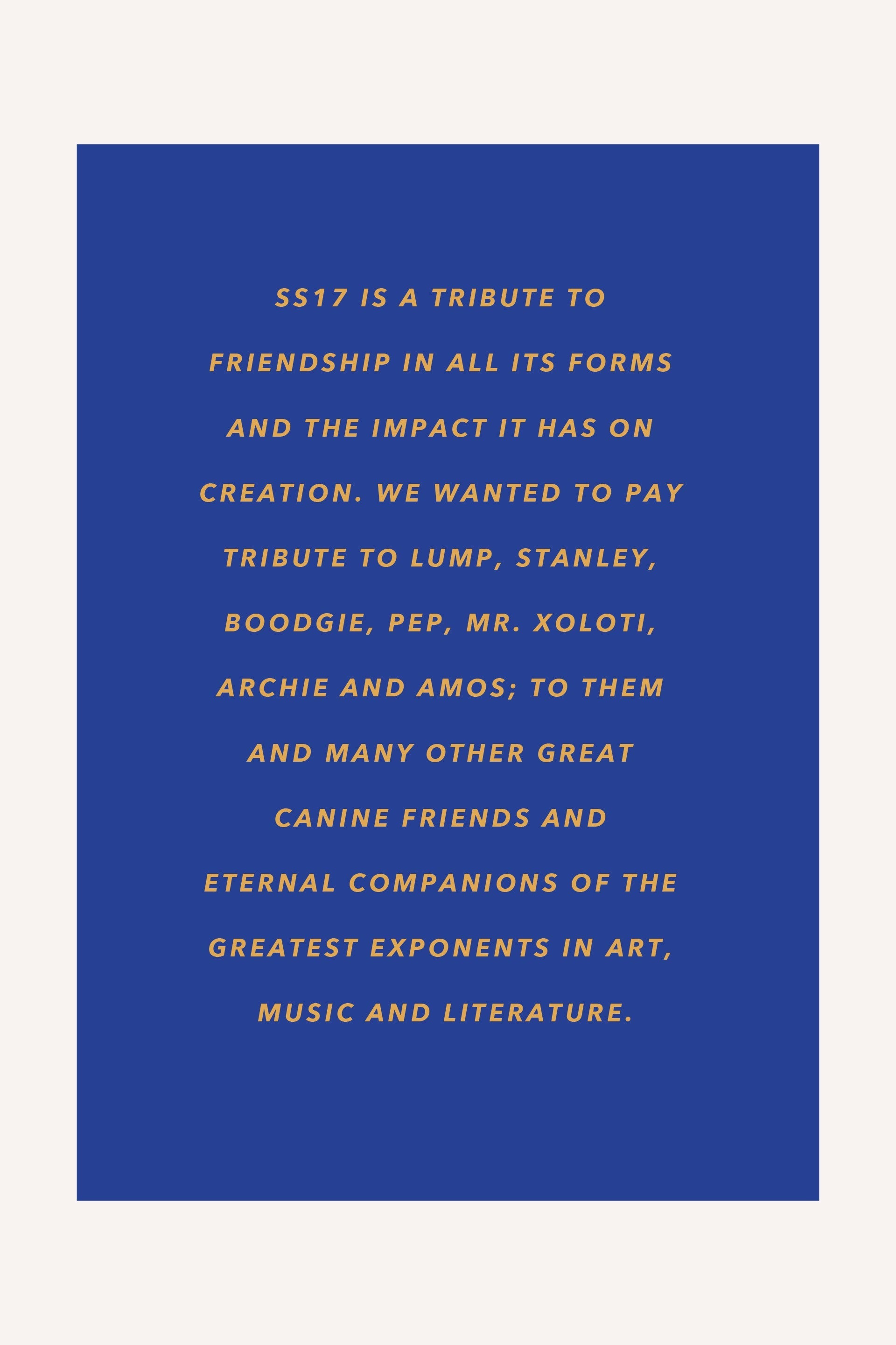 SS17 TRIBUTE Poster