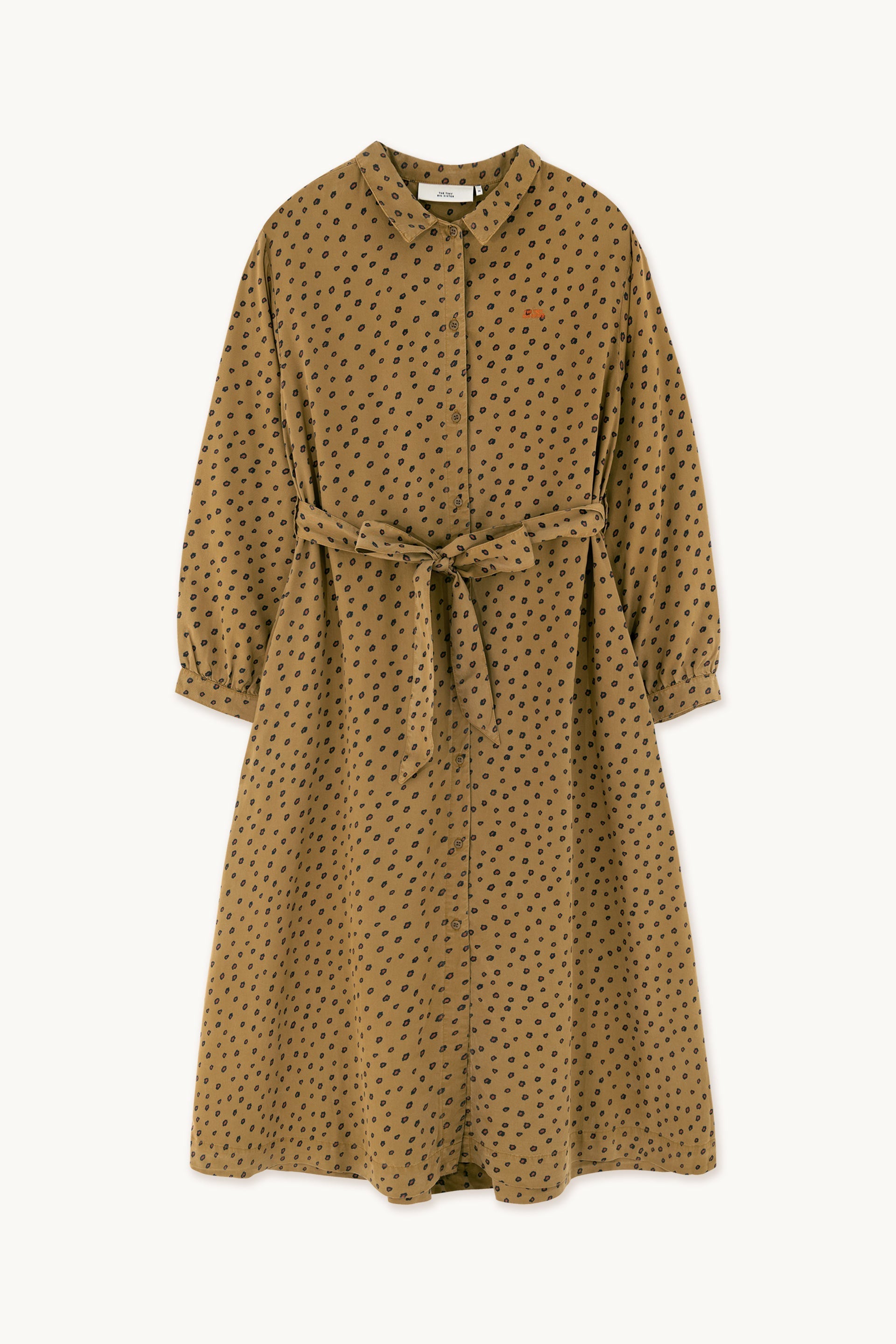 LANGÄRMELIGES DAMENKLEID MIT ANIMALPRINT