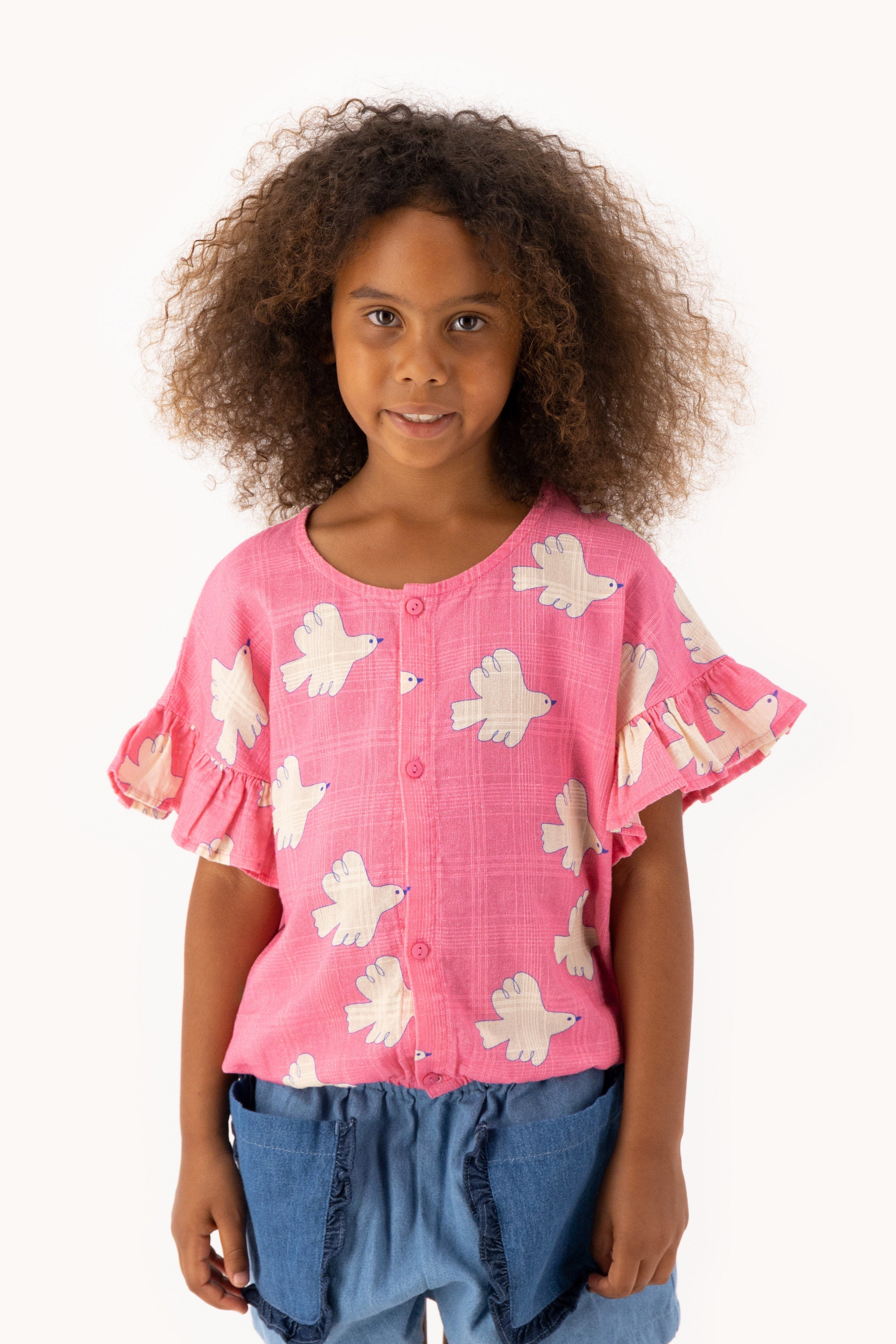DOVES FRILL BLOUSE