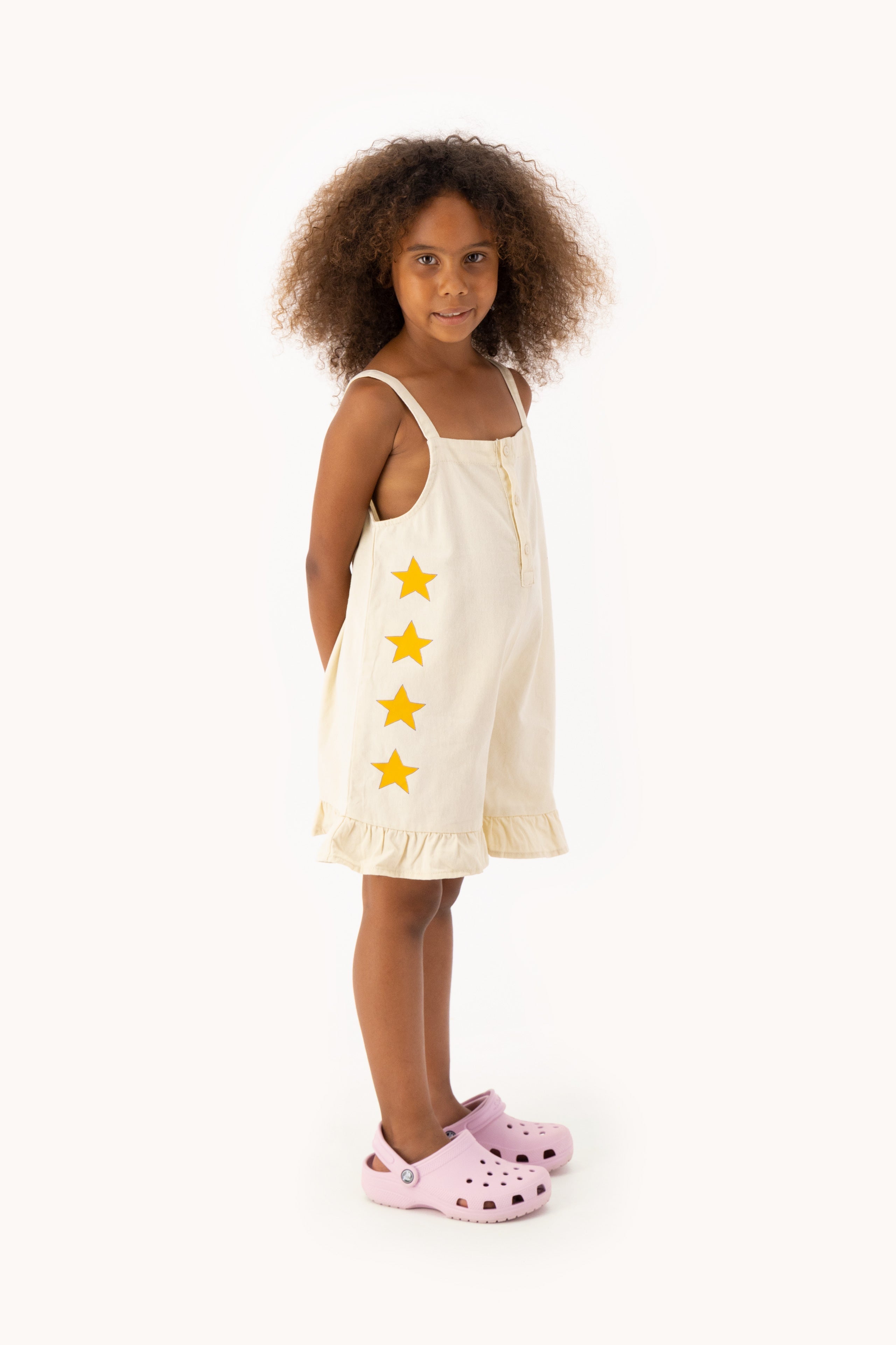 STARS FRILL DUNGAREE