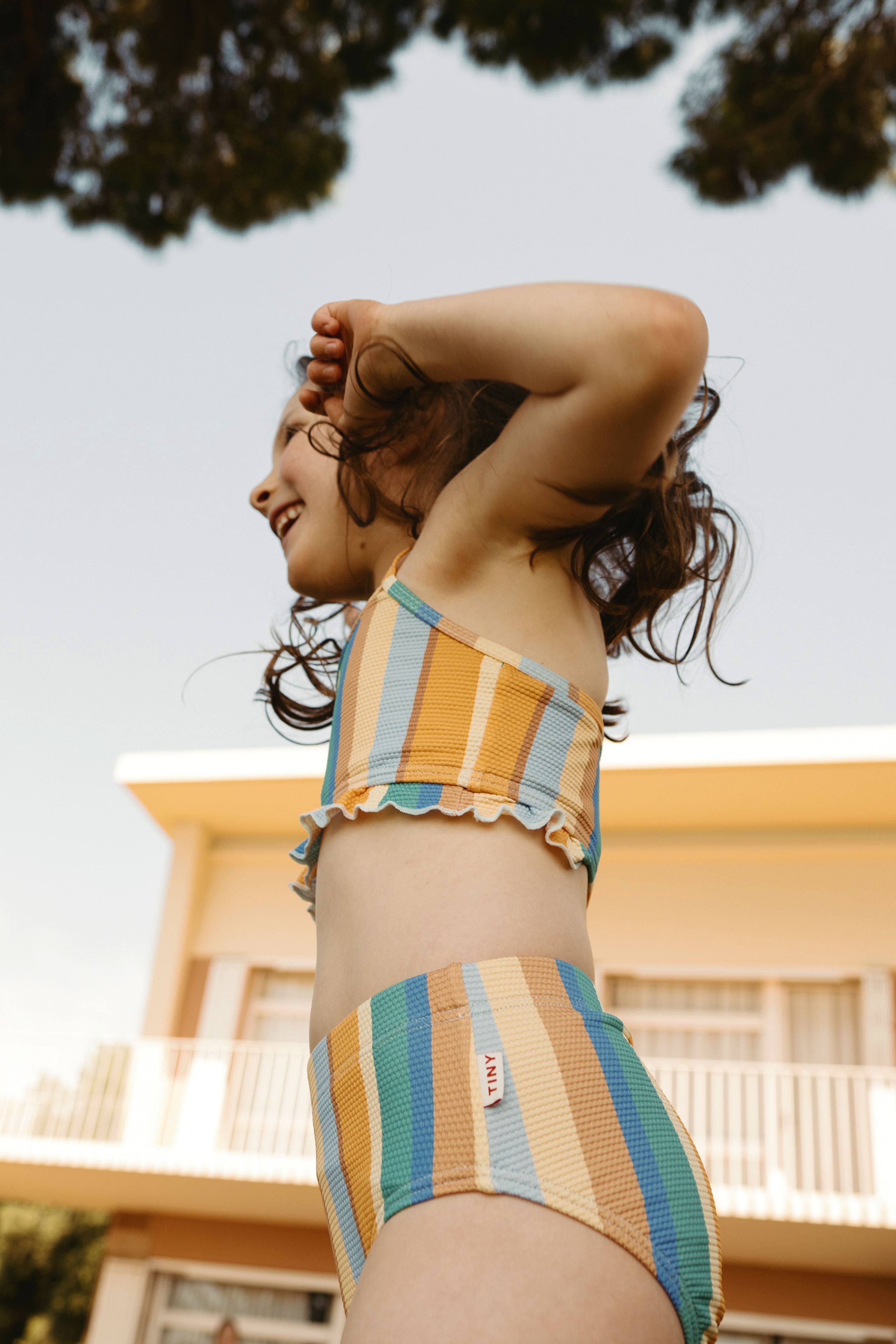 MULTICOLOR STRIPES SWIM SET