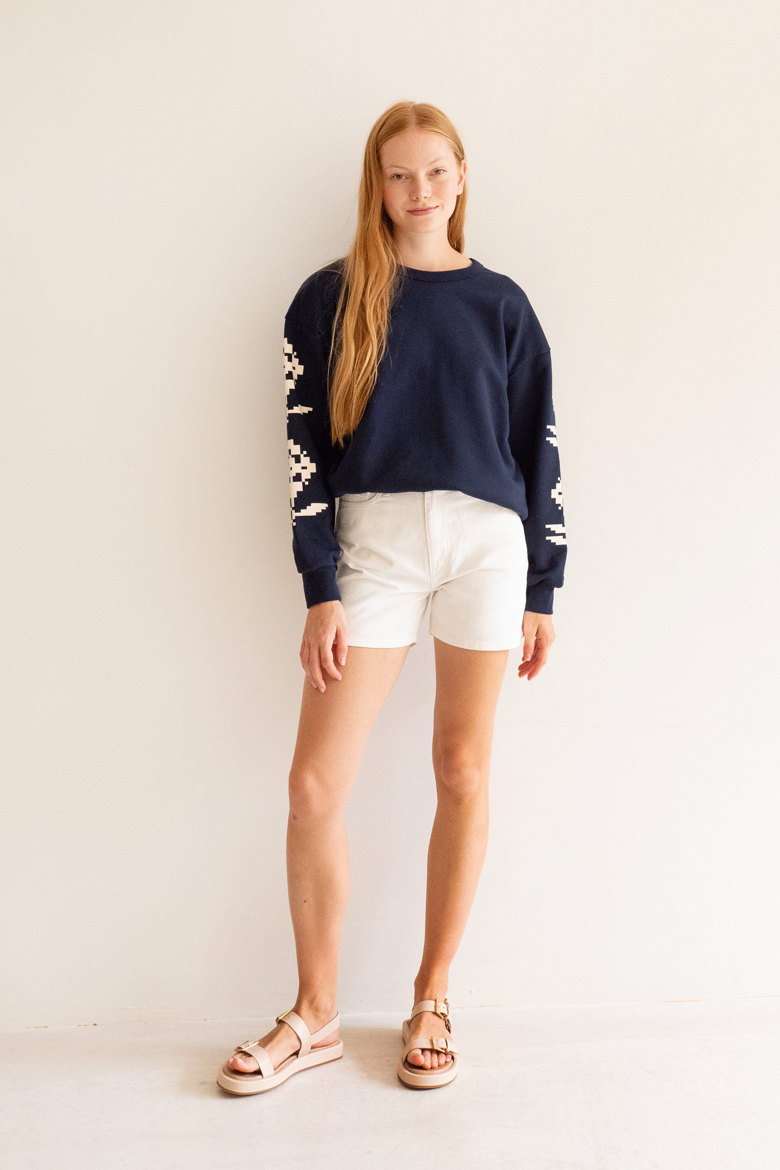 “GEOMETRIC FLOWERS ” SWEATSHIRT