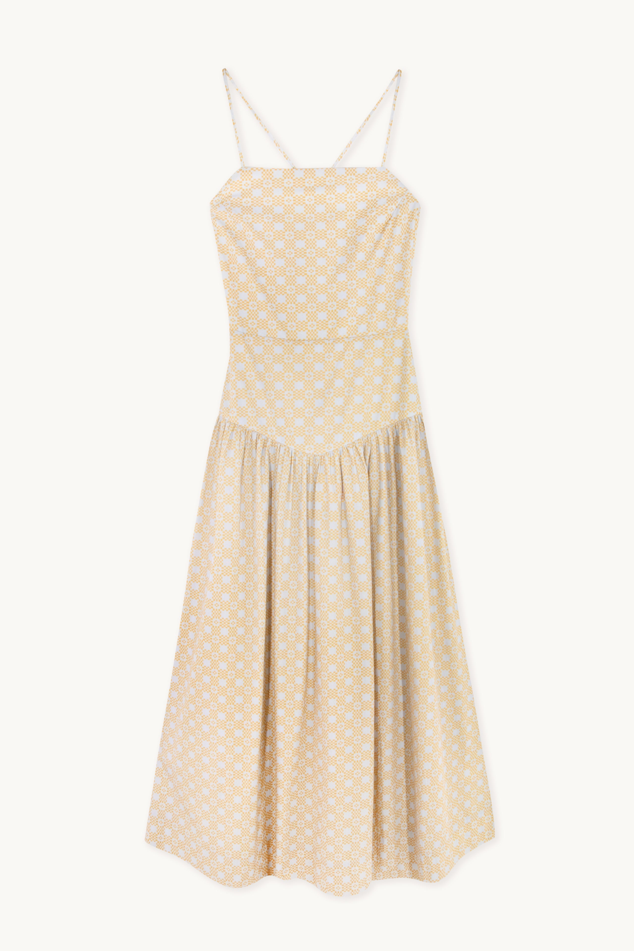 GEOMETRIC OPEN BACK DRESS