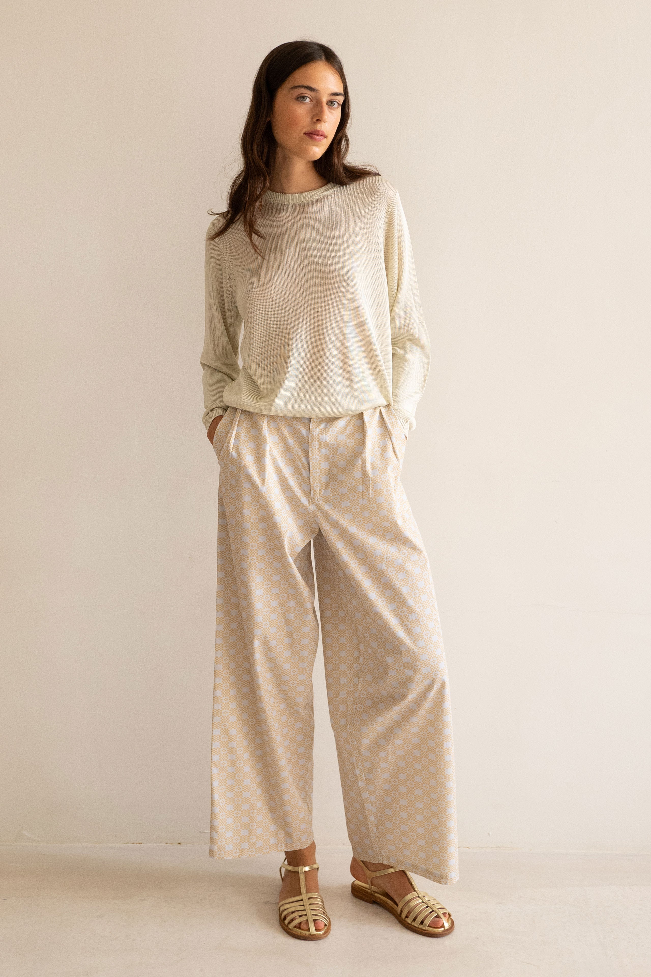 GEOMETRIC PANTALÓN PIERNA BARRIL