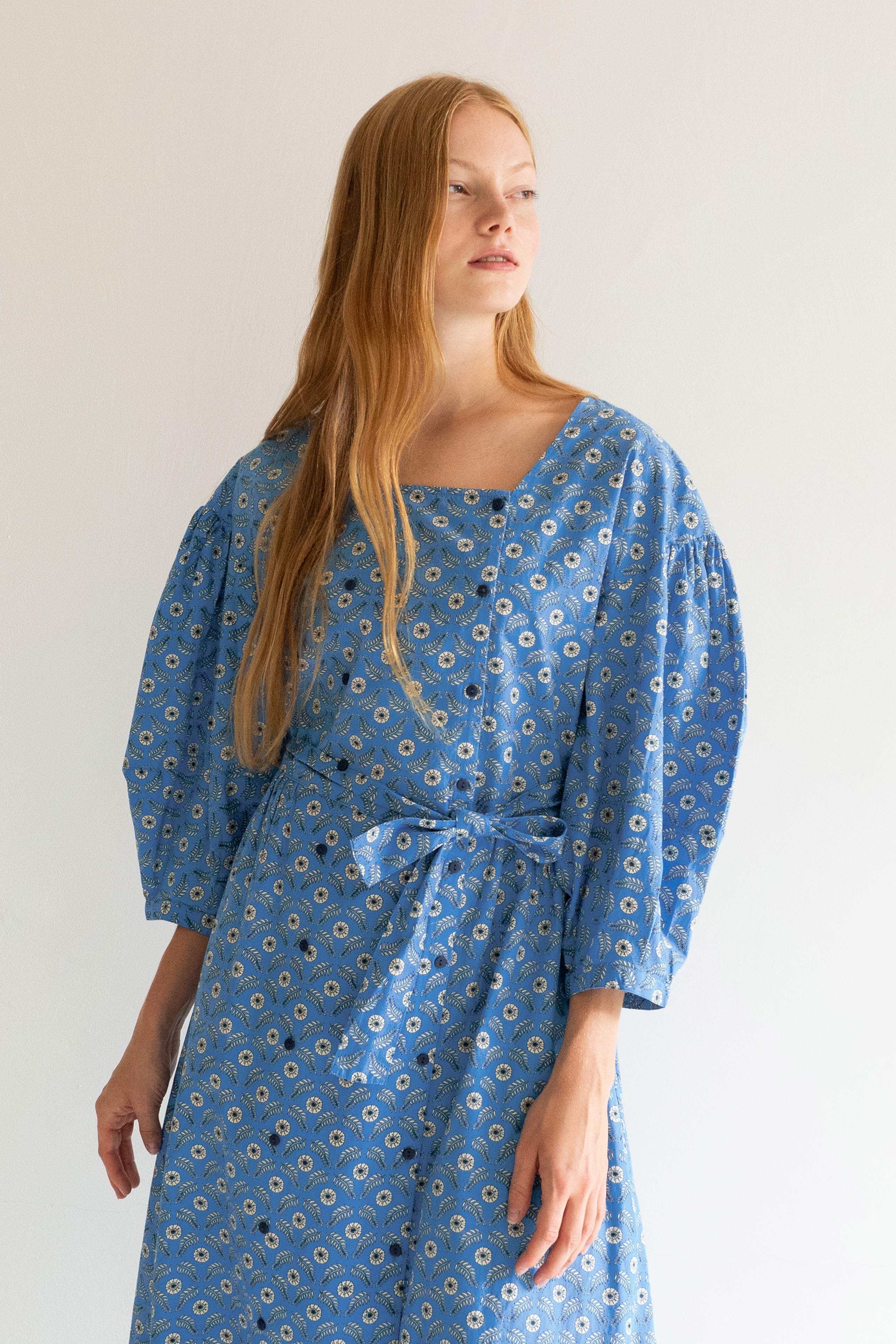 FLOWERS BUTTONED DRESS