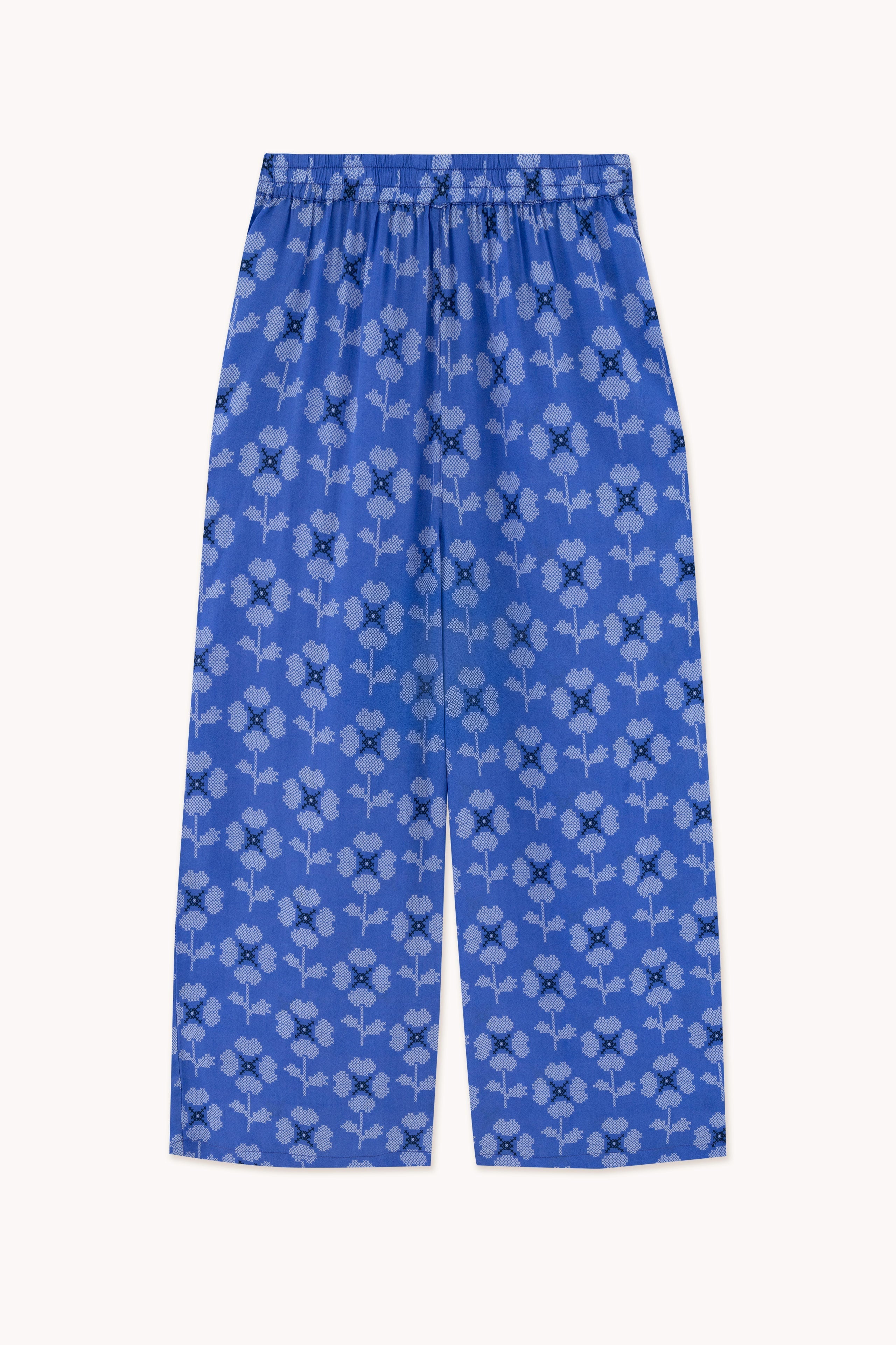 CROSS STITCH FLOWERS TROUSERS