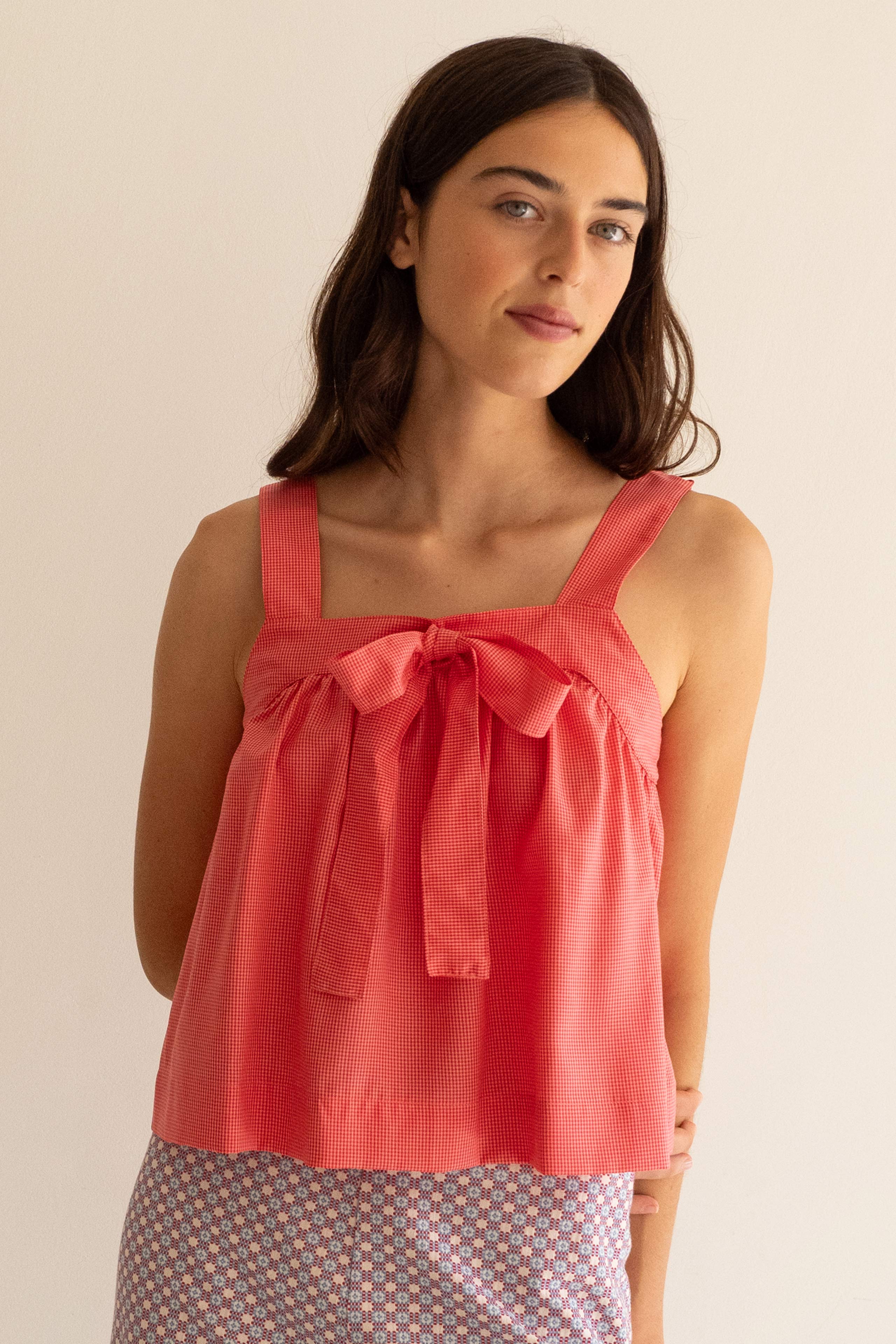 FRONT TIE TOP