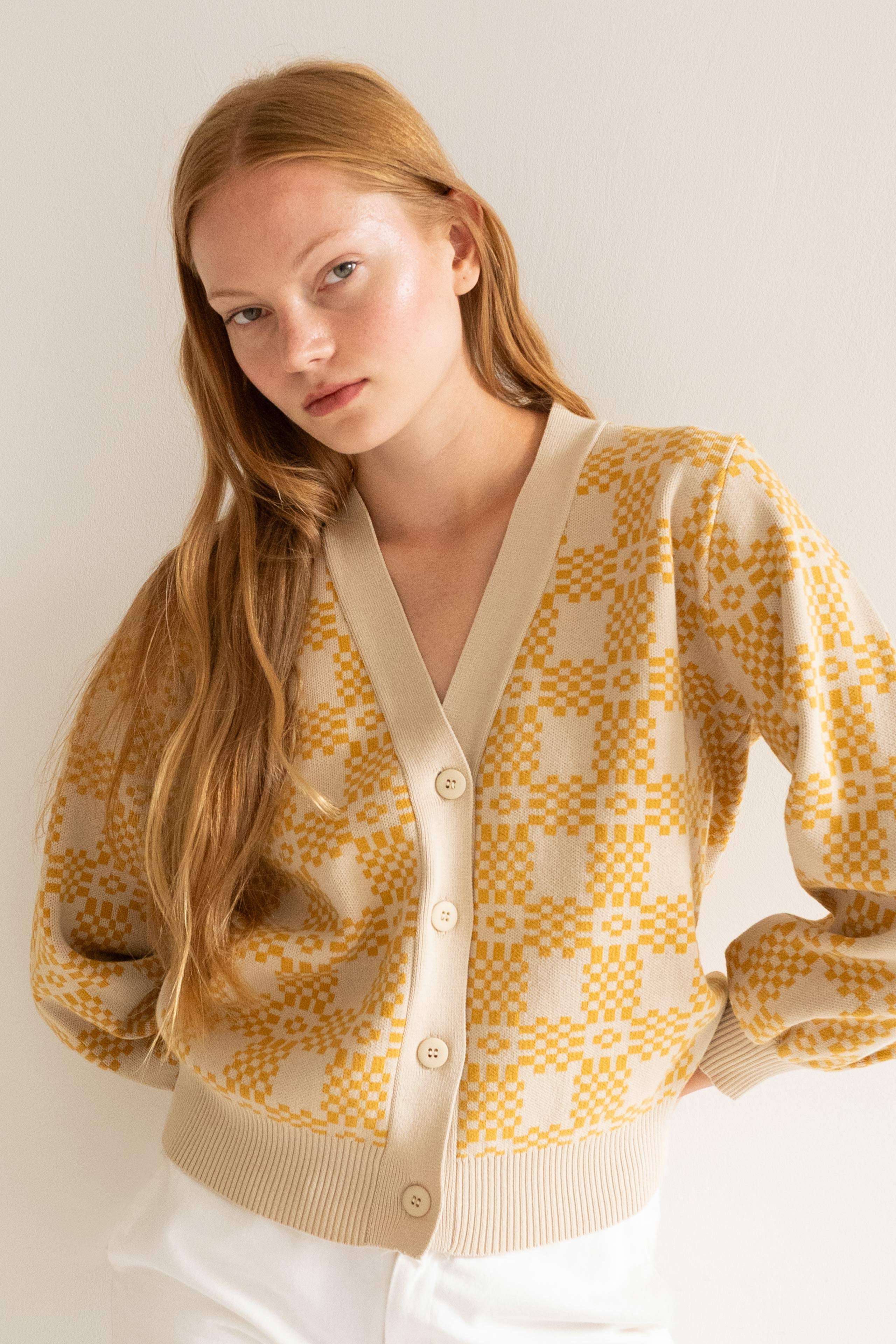 NORA JACQUARD CARDIGAN