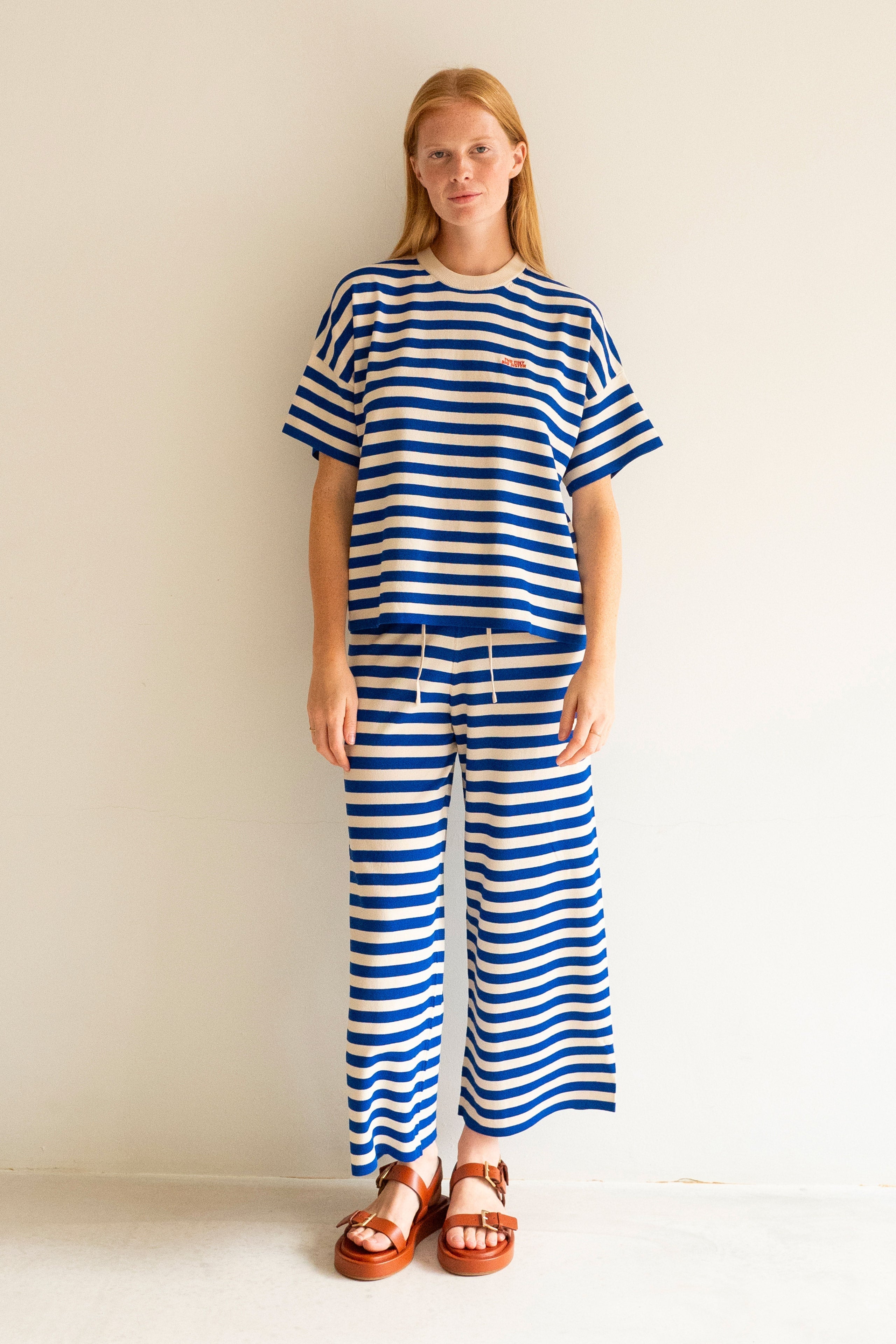 STRIPED KNITTED TROUSERS